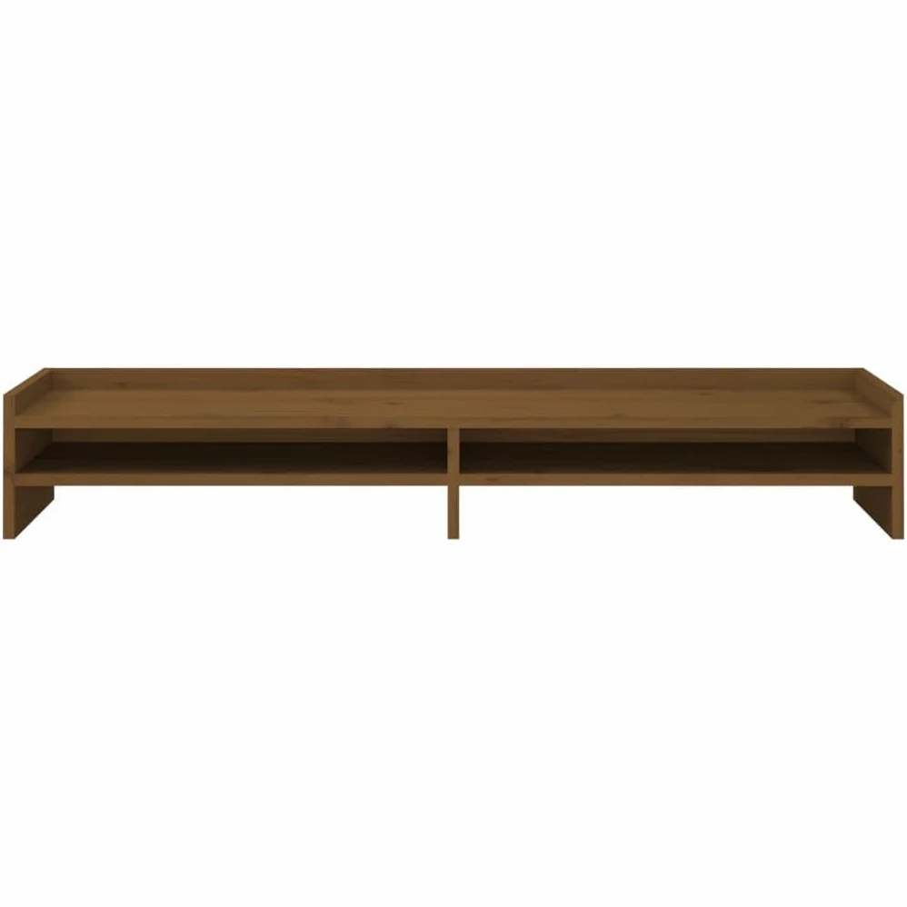 Supporto per monitor 100 x 24 x 16 cm in legno di pino solido marrone 02_0004477