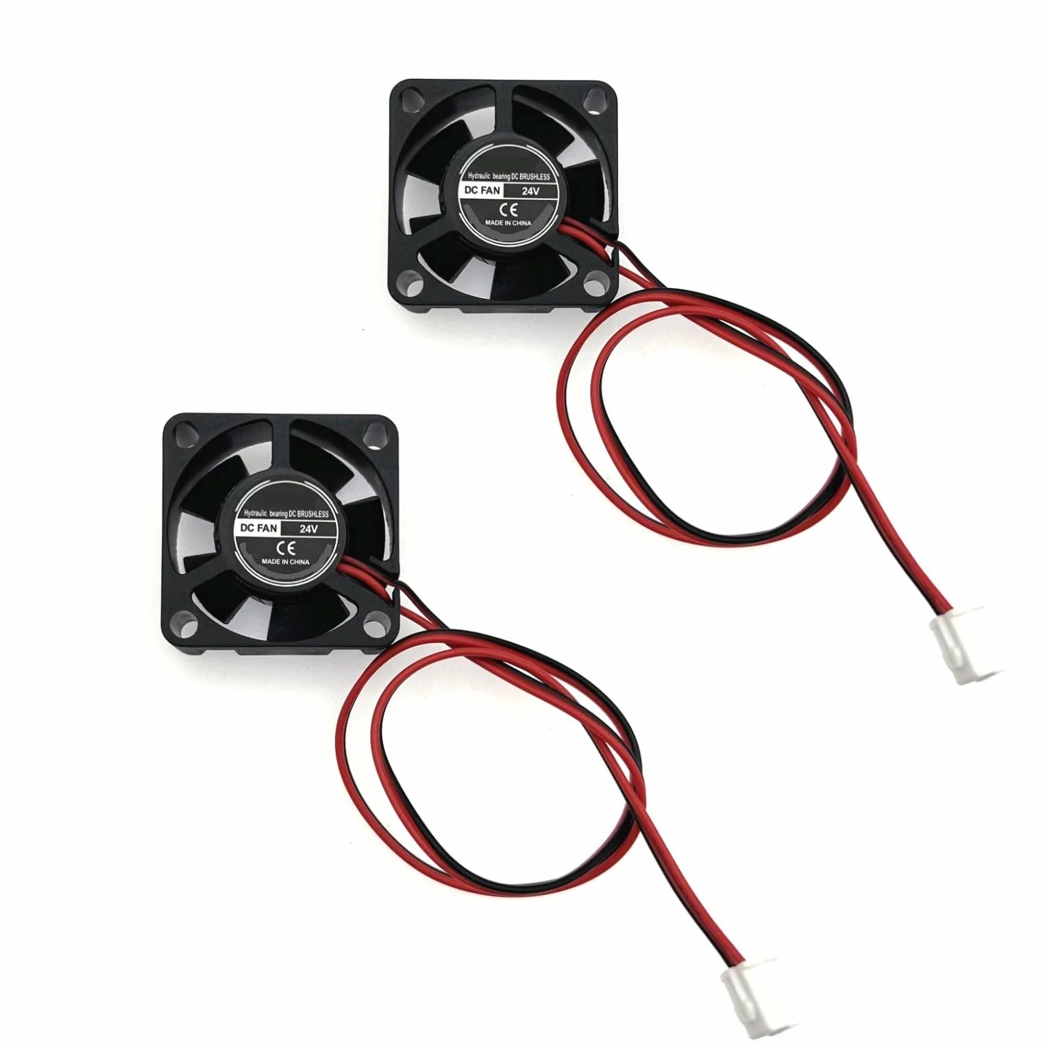 JZK 2 Pezzi 30x30x10mm Mini Ventola di Raffreddamento Silenziosa a 2 Pin DC 24V con Fili 3010 Ventola di Raffreddamento Silenziosa Ventola DC senza spazzole in Miniatura, Ventola per Stampante 3D