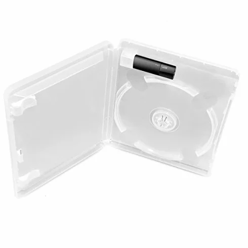 Custodie per Blu-Ray, 14 mm, con Scomparto per Una chiavetta USB, Transparente, 10 Pezzi