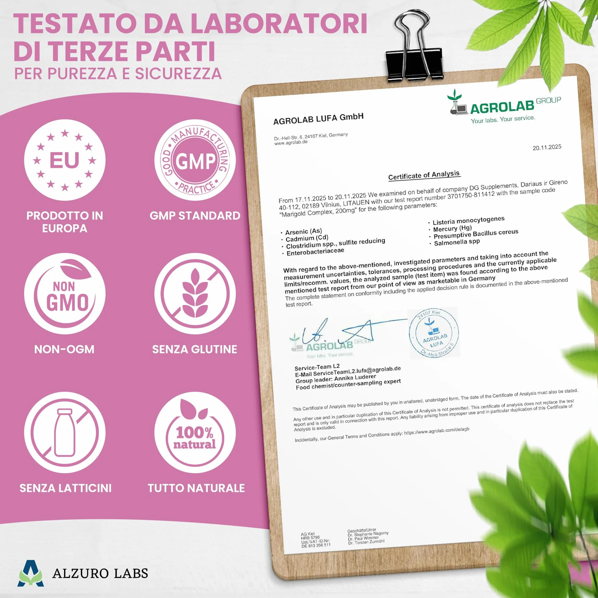 Luteina 40 mg e Zeaxantina 8 mg | Complesso occhi ad alto dosaggio | 90 capsule vegane