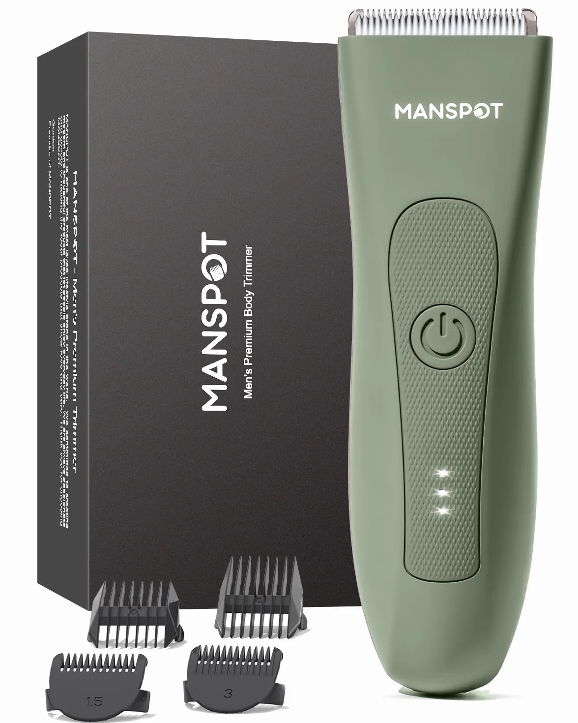 MANSPOT Rasoio Elettrico Corpo Uomo Impermeabile IPX9 Depilatore Uomo