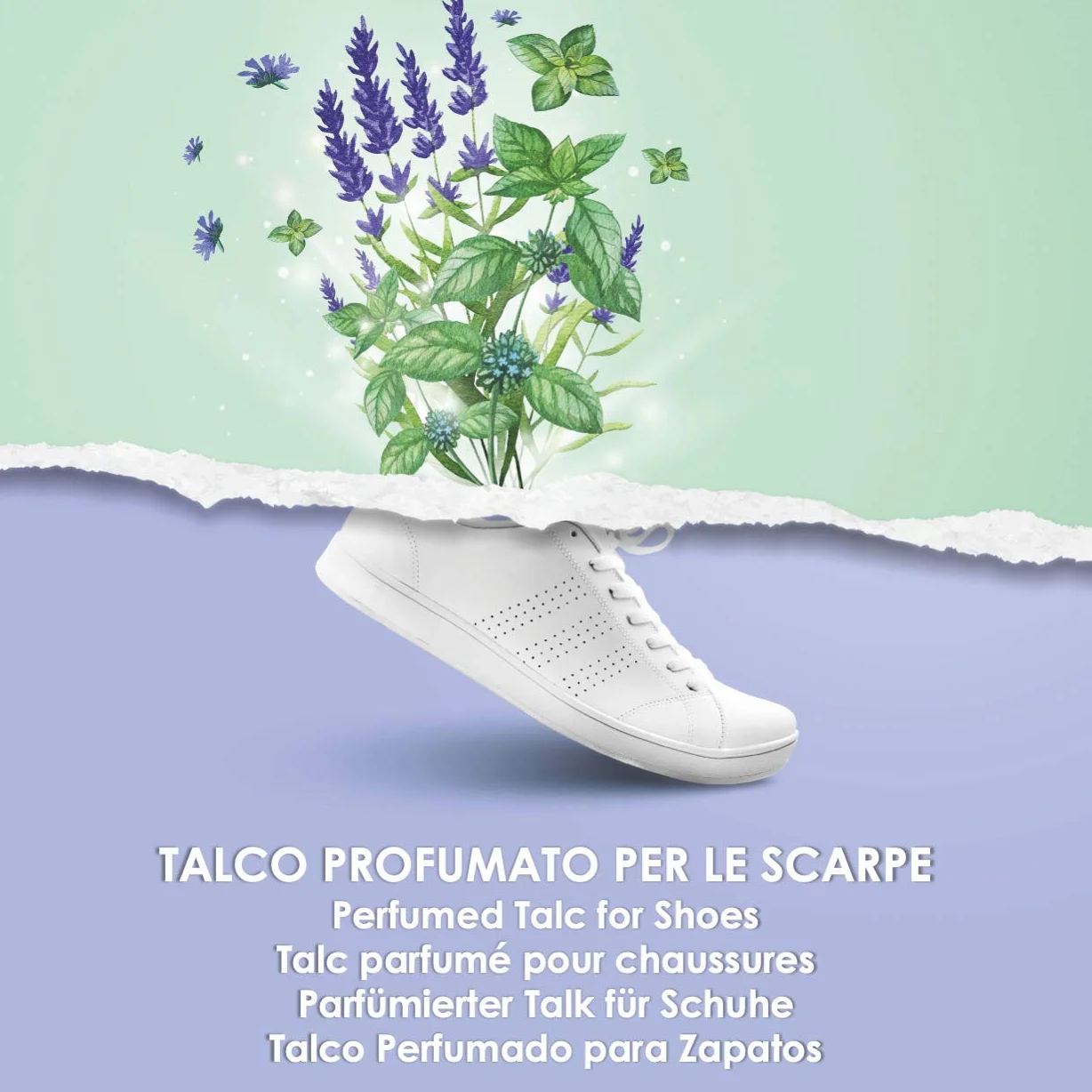 Blu Home BE FRESH Talco Elimina Odori per Scarpe Profuma Scarpe con Oli Essenziali 100% Naturali 100 g