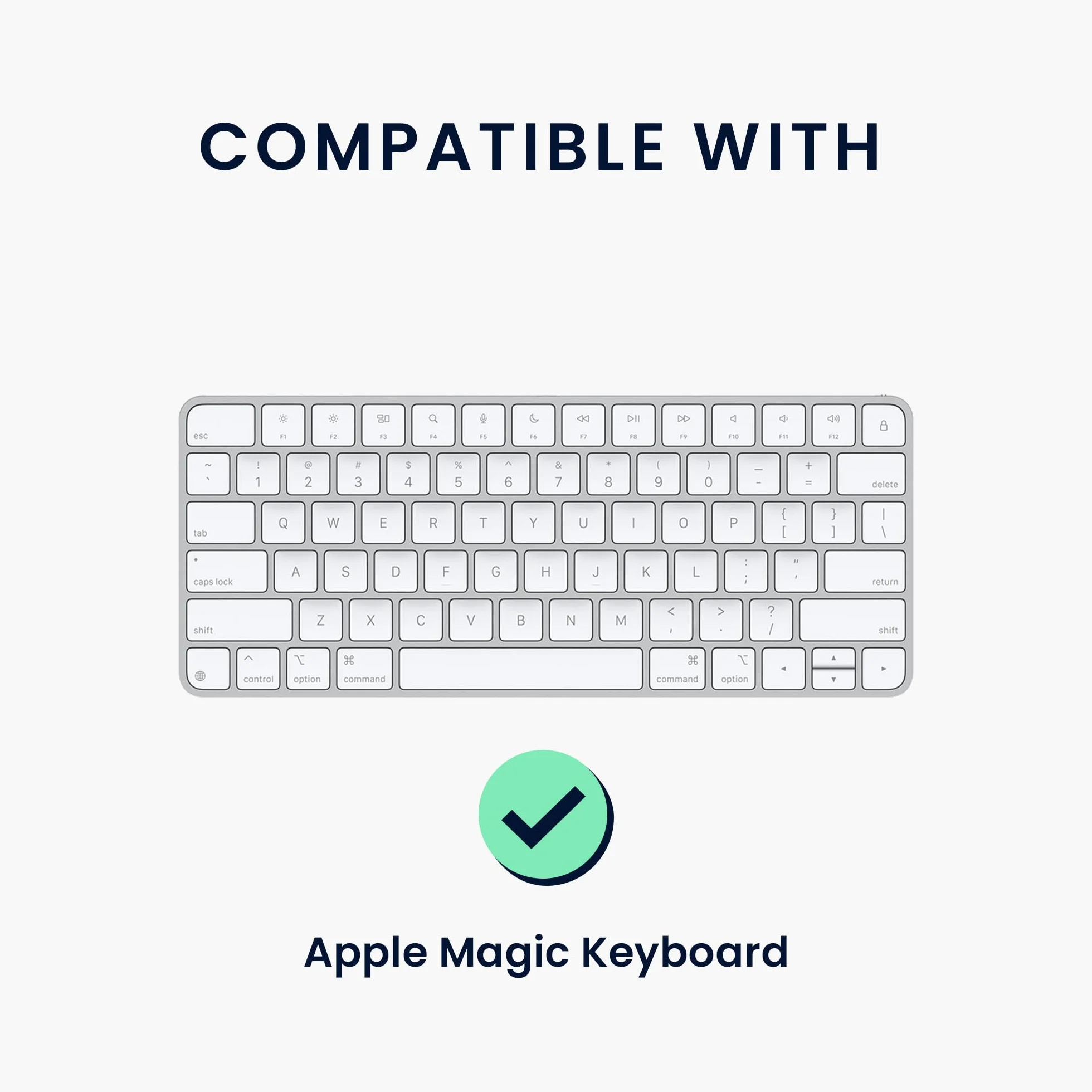 kwmobile Copritastiera Compatibile con Apple Magic Keyboard Custodia per Tastiera – Copertura Antipolvere con Cerniera – Grigio Scuro