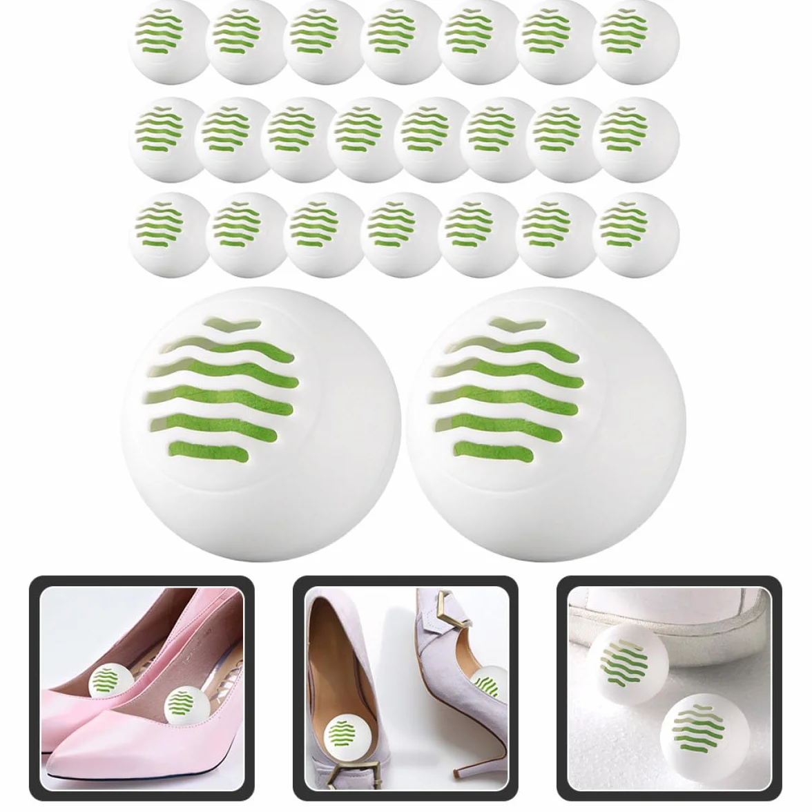 FRCOLOR 24 Palline Deodoranti per Scarpe Profumate Rinfrescanti Eliminare Odori