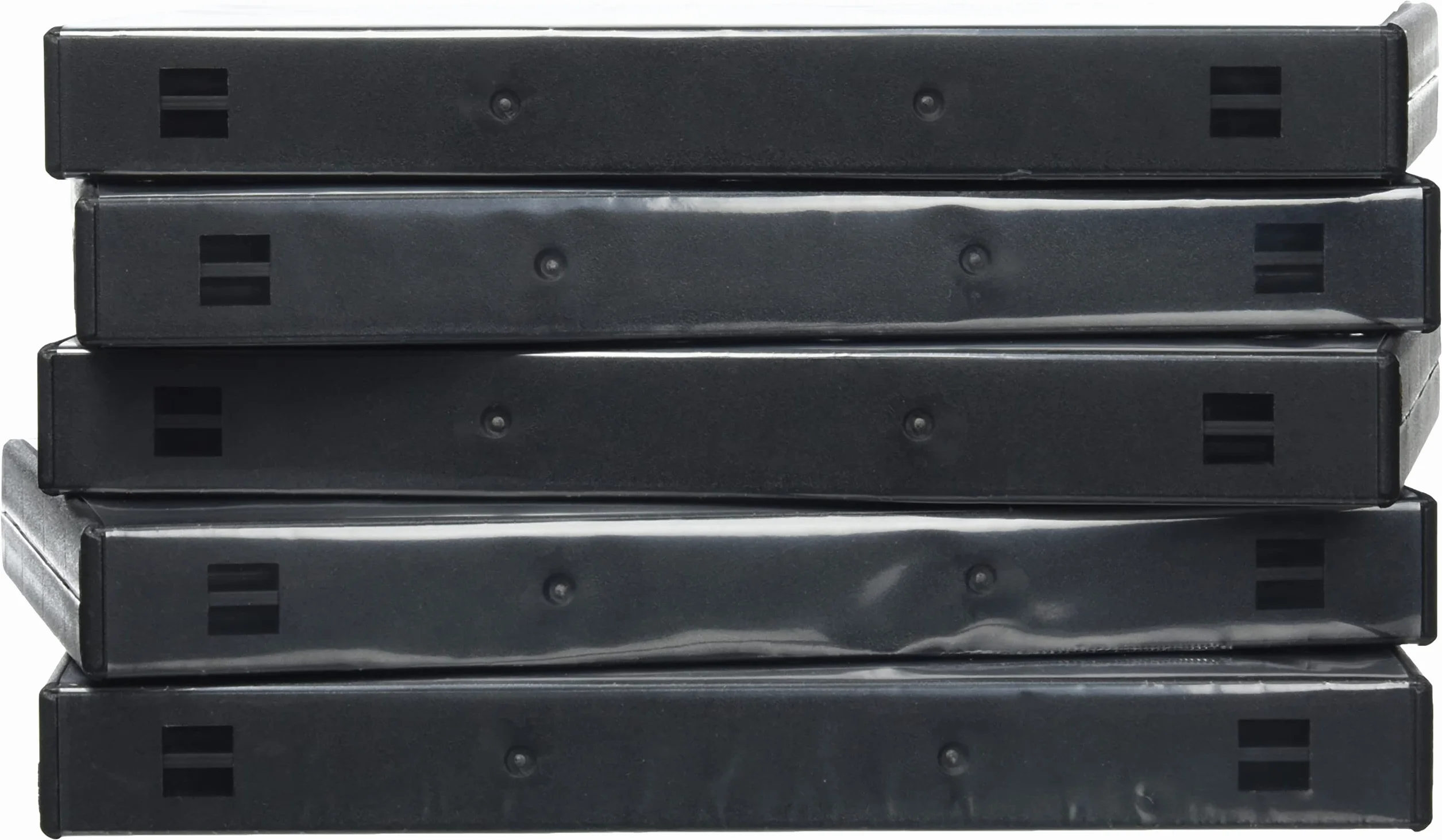 MediaRange BOX35-6 - Custodie per CD, DVD e Blu Ray da 6 posti con tasca trasparente per copertina, 22mm, Nero, confezione da 5