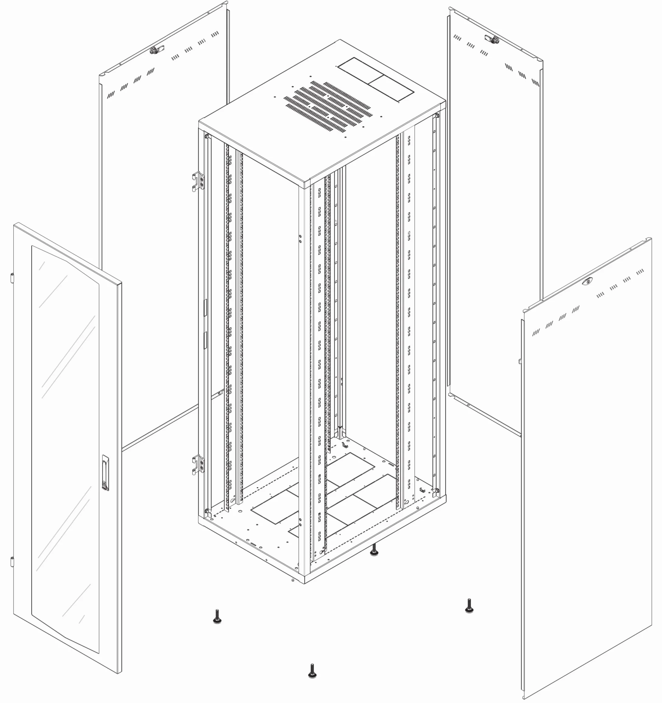 Intellinet 160999 Armadio Rack NextGen 19" 600x800 20U Nero Nero