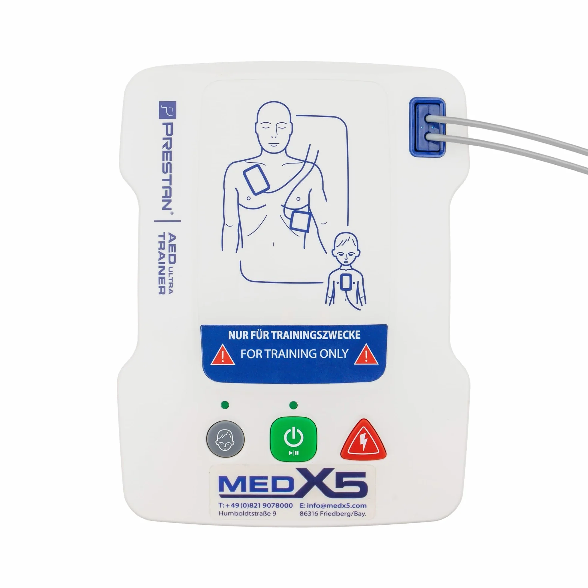 UltraTrainer AED Defibrillatore Universale Tedesco Inglese 3 Anni Garanzia