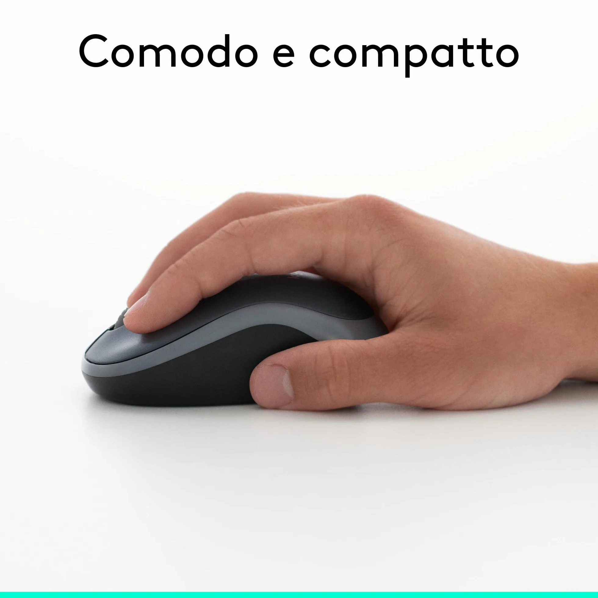 Logitech M185 Mouse Wireless 2,4 GHz Mini Ricevitore USB Tracciamento Ottico 1000 DPI Grigio