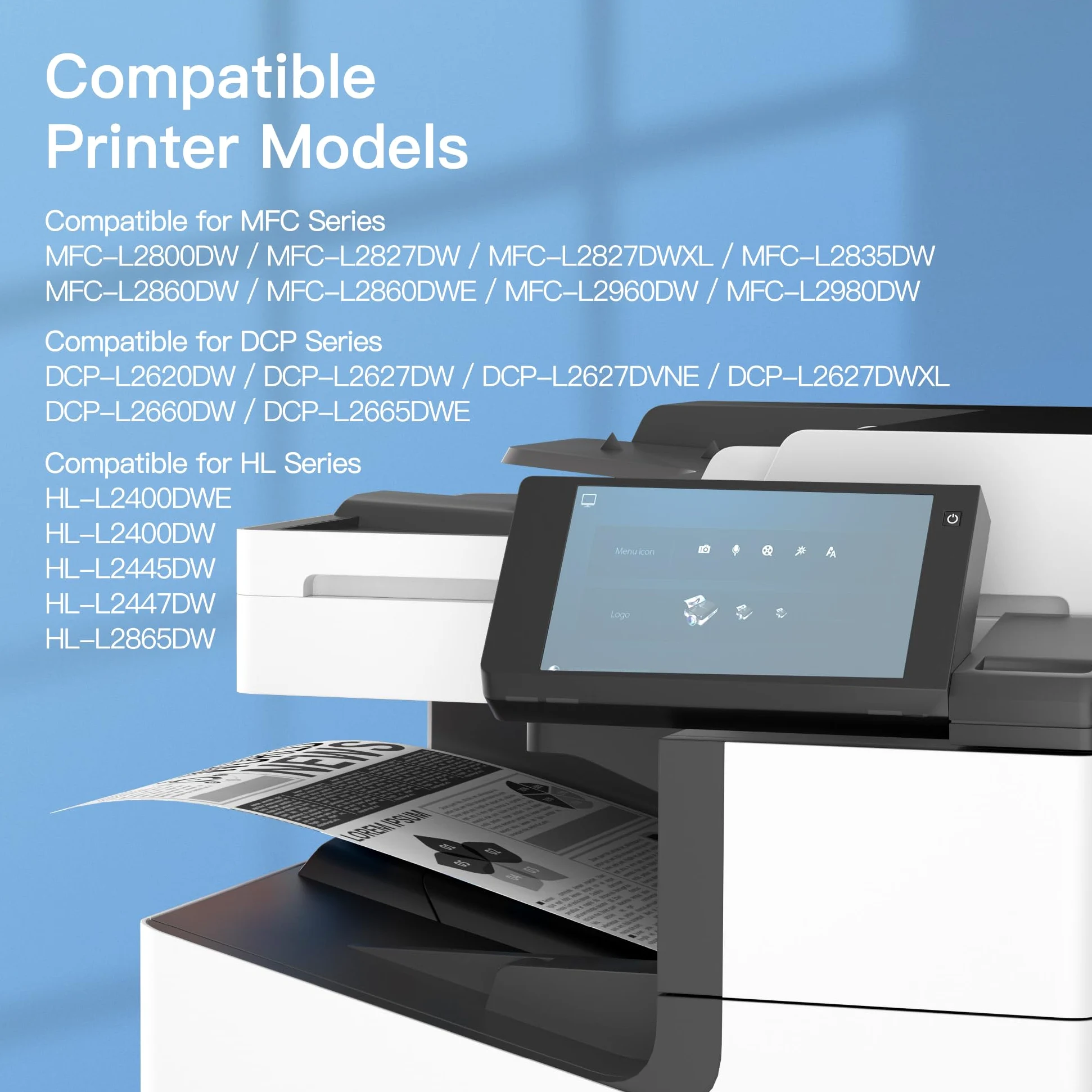 GPC Image TN2510XL TN2510 Toner Compatibili per Brother TN-2510 XL per MFC-L2827DW L2800DW L2860DW L2835DW HL-L2400DWE L2445DW L2447DW DCP-L2660DW L2620DW L2665DW (2 Nero)
