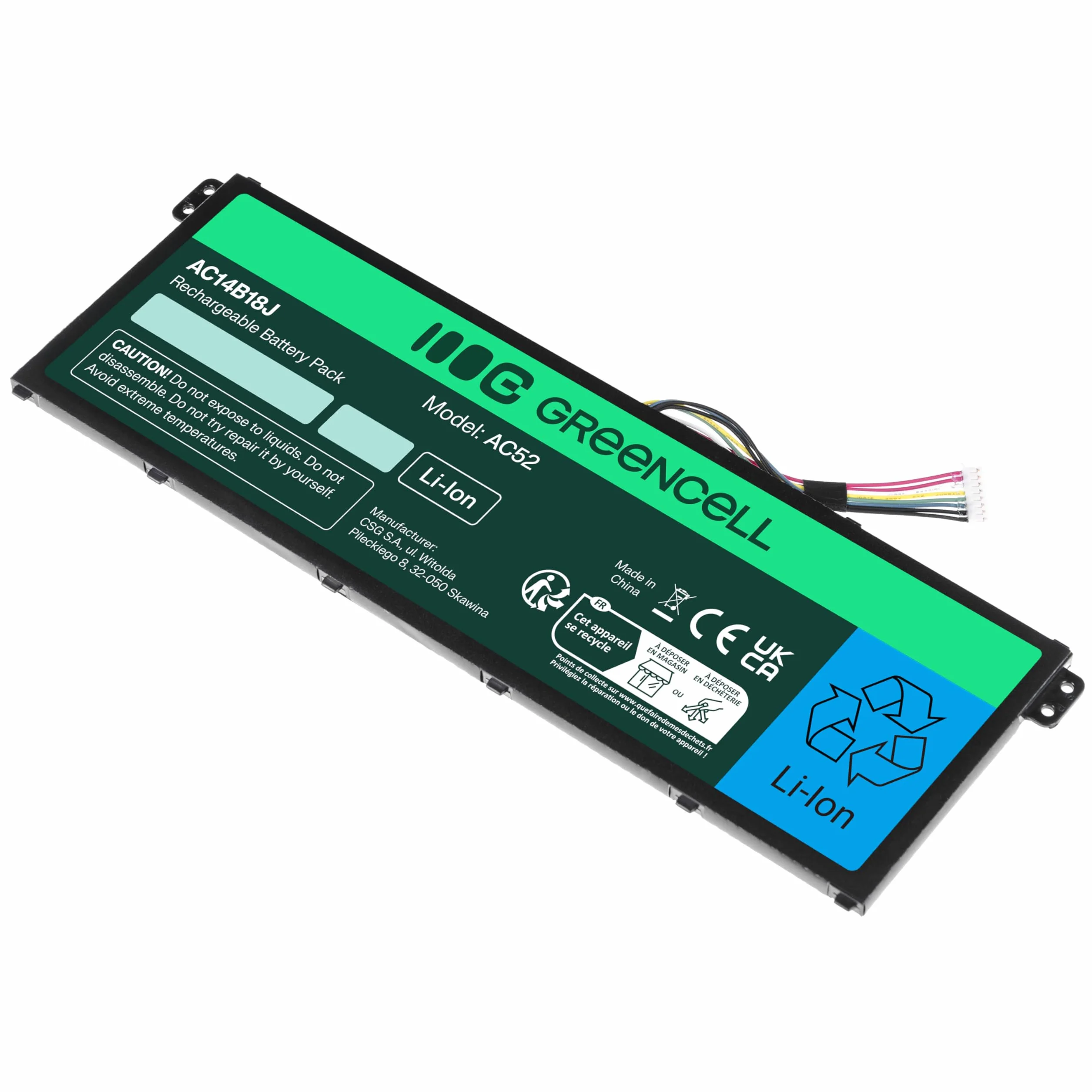Green Cell AC14B13J AC14B18J Batteria per Portatile Acer Aspire ES1-111M ES1-131 ES1-521 ES1-522 ES1-531 ES1-533 ES1-571 ES1-731 ES1-731G, Acer Chromebook 11 CB3-111 13 CB5-311, Extensa 2519