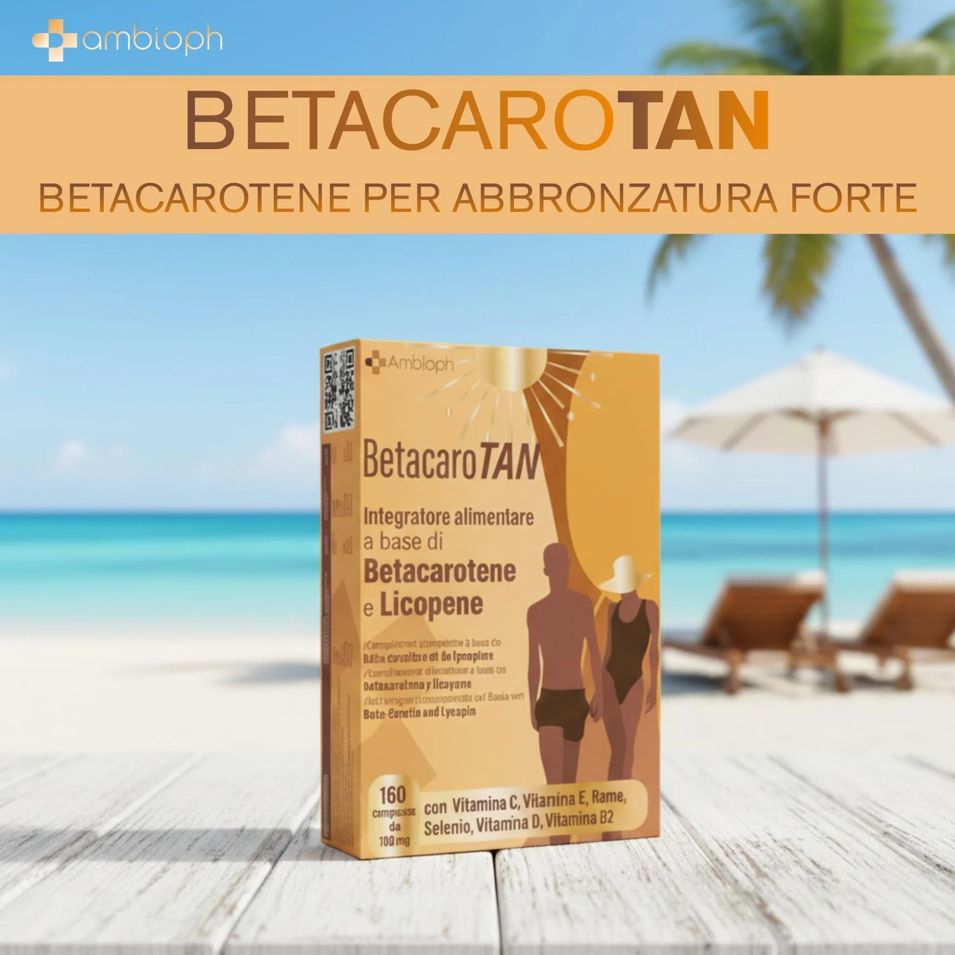 BETACAROTENE Integratore abbronzatura con Betacarotene Forte Altamente dosato Carotenoidi da Carote e vitamine