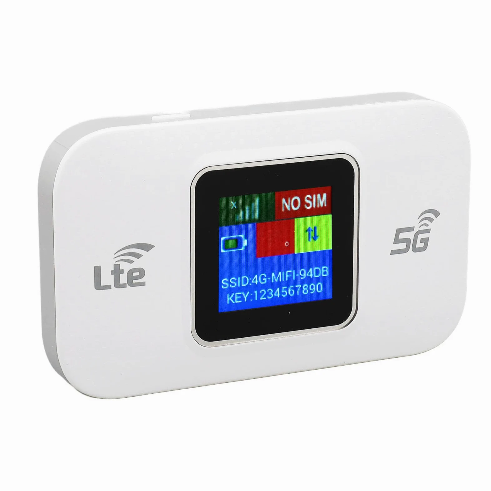 lyrlody Router 4G Portatile, Hotspot WiFi Mobile Modem WiFi 300Mbps 4G LTE con Slot per Scheda SIM, per un Massimo di 10 Dispositivi Compatibili con Telefono, Tablet e Laptop