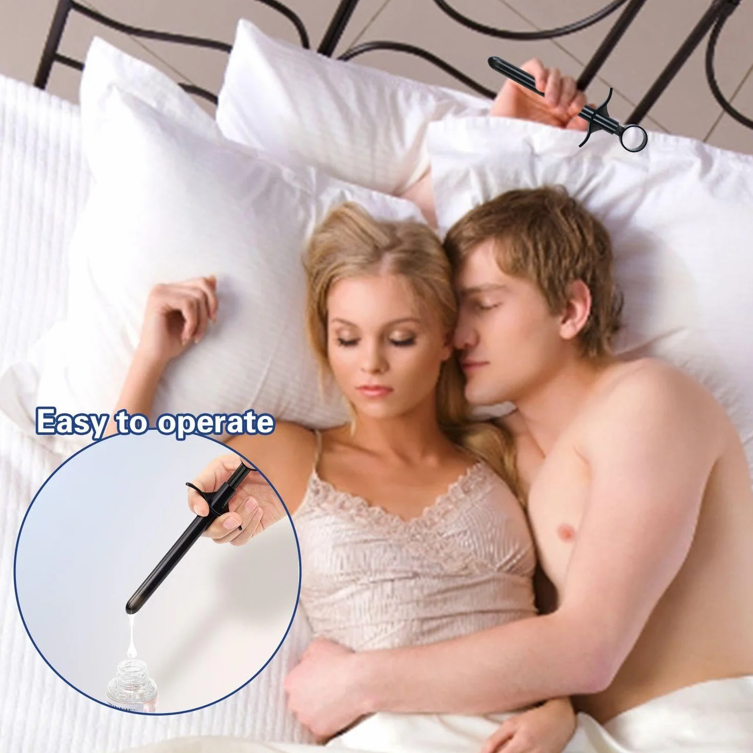 Zestaw 2 szt. Siringa Portatile Applicatore Lubrificante Riutilizzabile