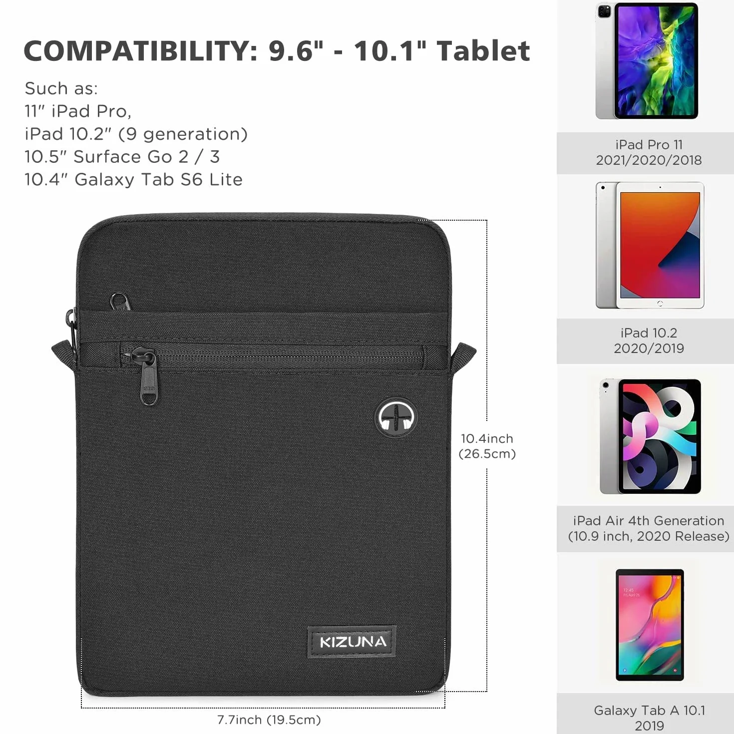 KIZUNA Laptop sleeve Shoulder Messenger Bag 10 inch
