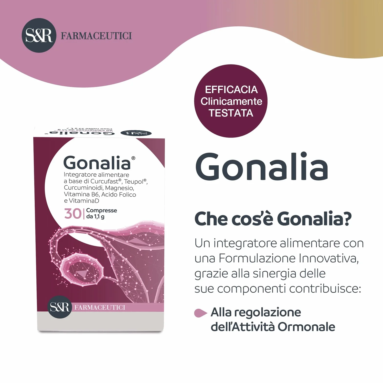 S&R Farmaceutici Gonalia Integratore Alimentare 30 Compresse PMOS Alterazioni Ciclo