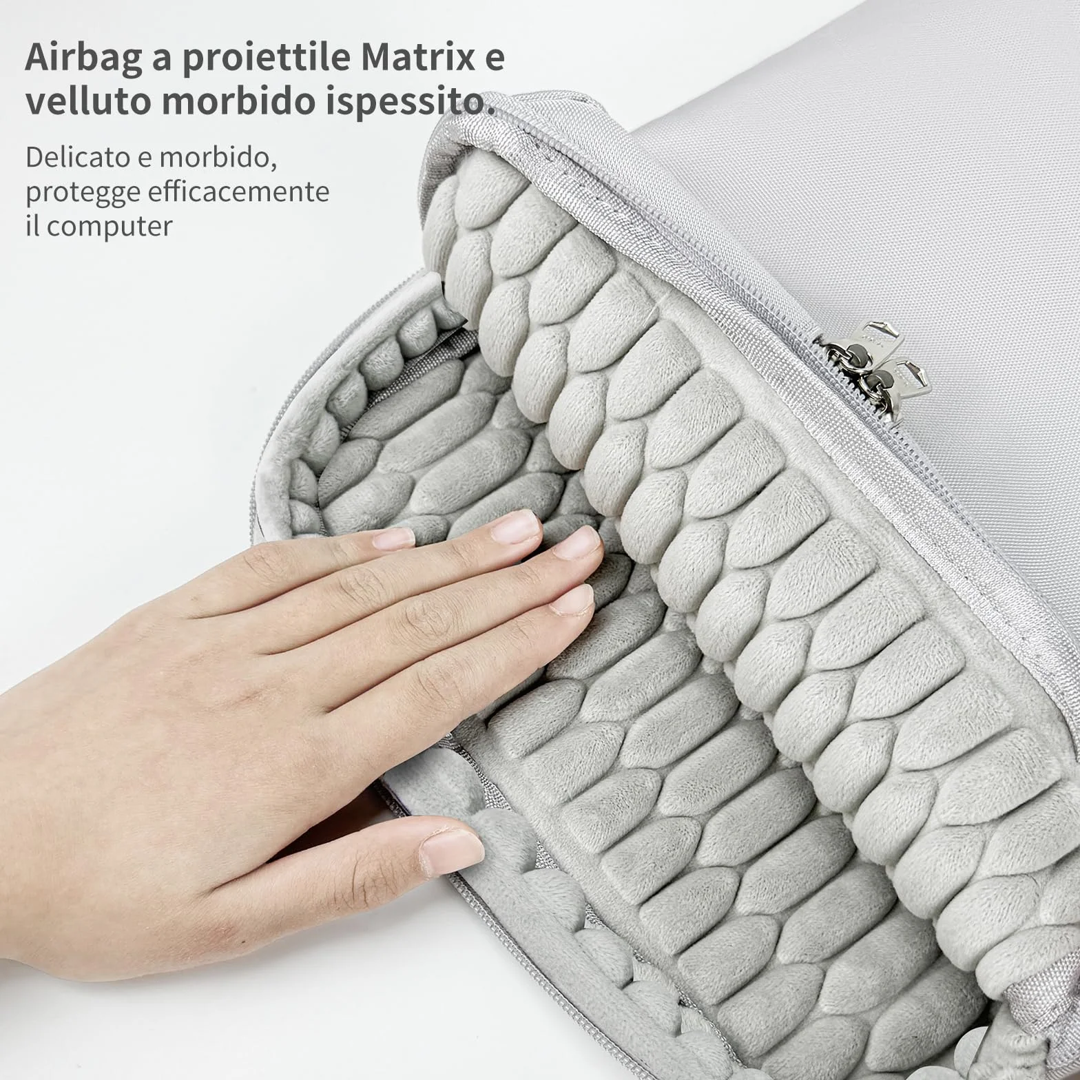 NIMOSA Porta pc Portatile Borsa Pc 15.6 Pollici con Protezione a Cuscini d'Aria - Impermeabile, Zip YKK Borse laptop per Porta MacBook Pro/Air, per Laptop In Viaggio d'Affari
