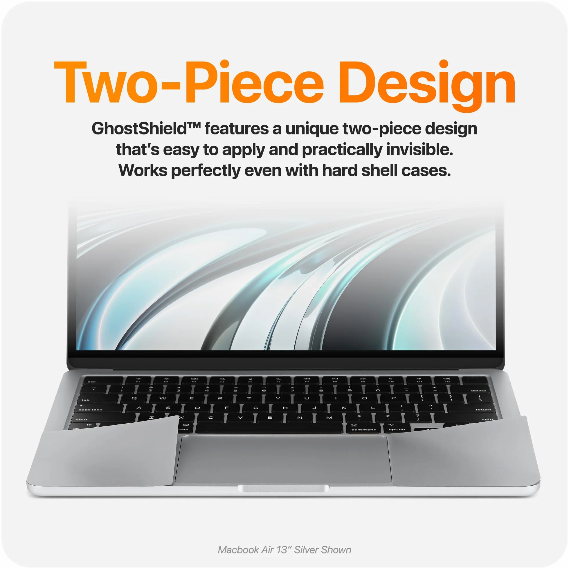 UPPERCASE GhostShield Set di Protezioni Premium per Poggiapolsi, Protezione Contro Graffi e Usura, Compatibile con MacBook Air 15" 2024 2023 M3/M2, A3114 A2941, Blu Cielo