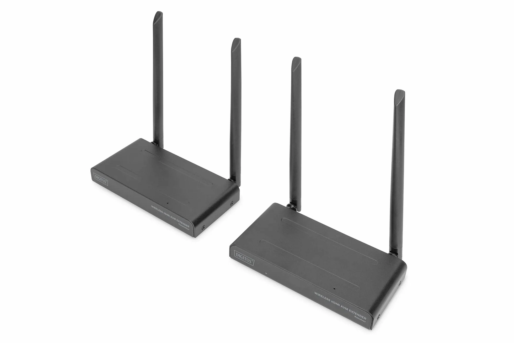 DIGITUS Wireless HDMI KVM Extender Set - portata fino a 200 m - FullHD 1080p/60Hz - punto a punto - uscita HDMI Loop - trasmissione IR - nero