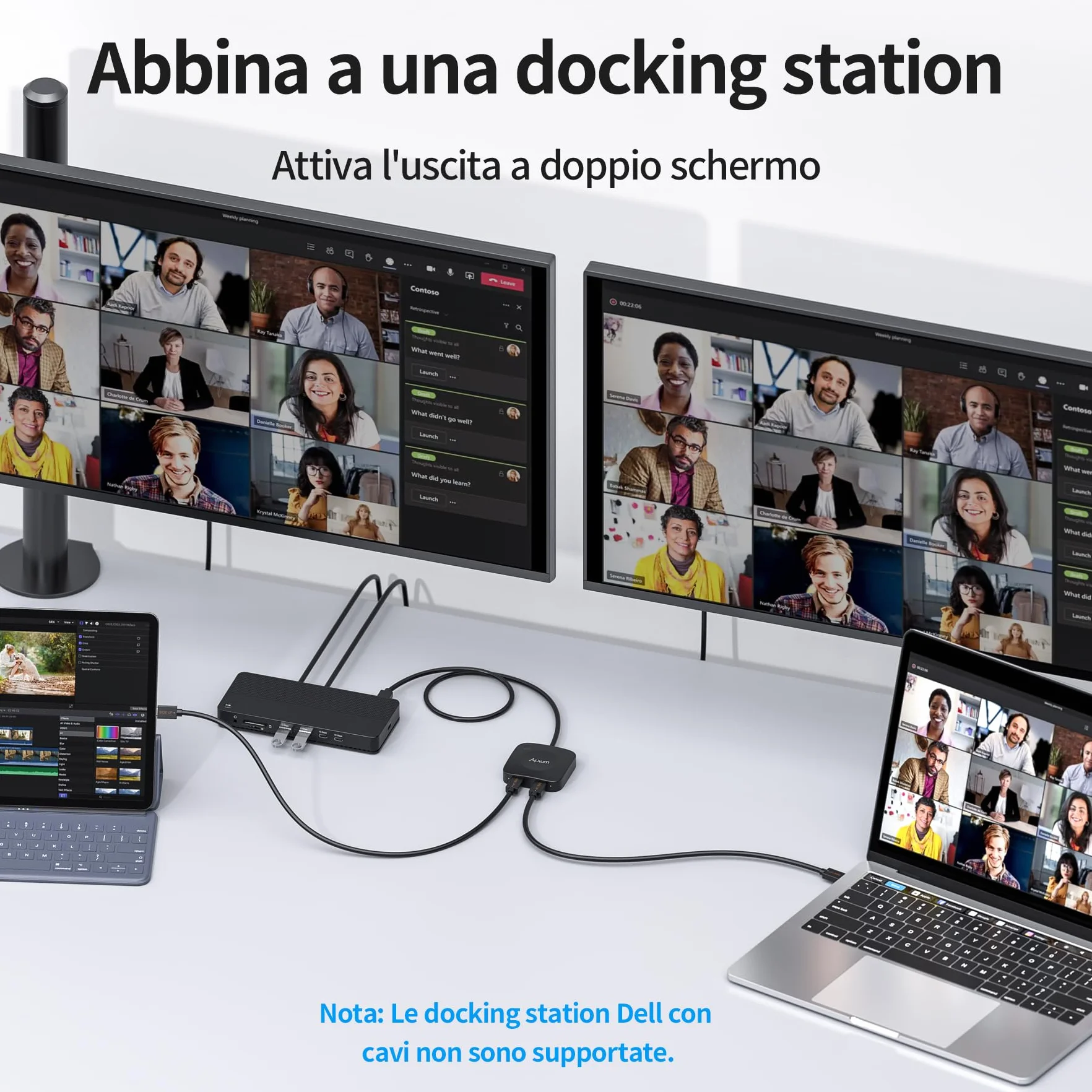 Alxum Switch USB-C 20Gbps a 2 computer, selettore per monitor/dock USB-C/Thunderbolt 4, supporto 8K@30Hz / 4K@144Hz, ricarica PD 3.1 140W, con telecomando. Per laptop gaming, tablet e smartphone.