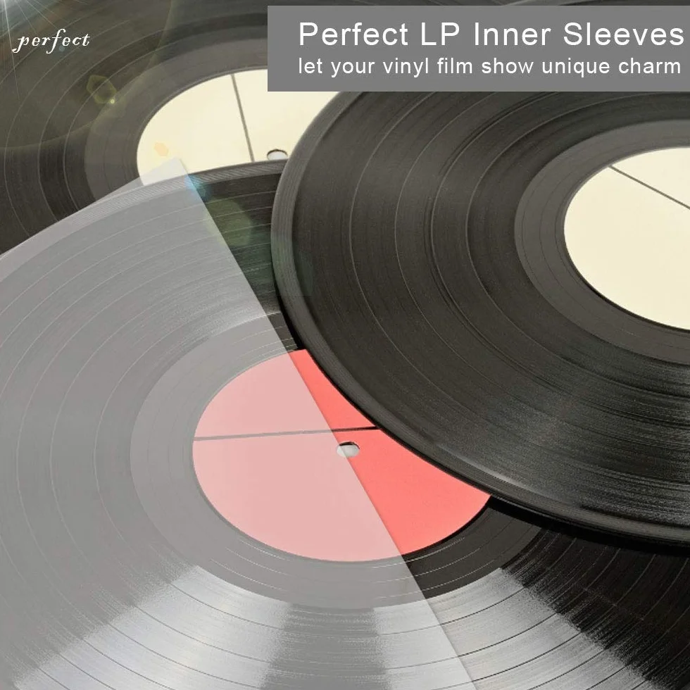 100 Pz Buste per Vinile, 12" Buste per Dischi in Vinile Buste Interne in Vinile Busta Busta Transparenti Vinili lp Busta Antistatiche per Dischi in Vinili Custodie per Dischi in Vinil