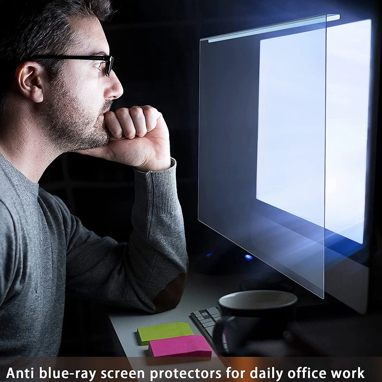 Filtro Anti Luce Blu e Protezione Schermo, 14-32" Anti Luce Blu Filtro per Monitor di Computer e TV LCD, Pellicola Antiriflesso Protettiva per Schermo