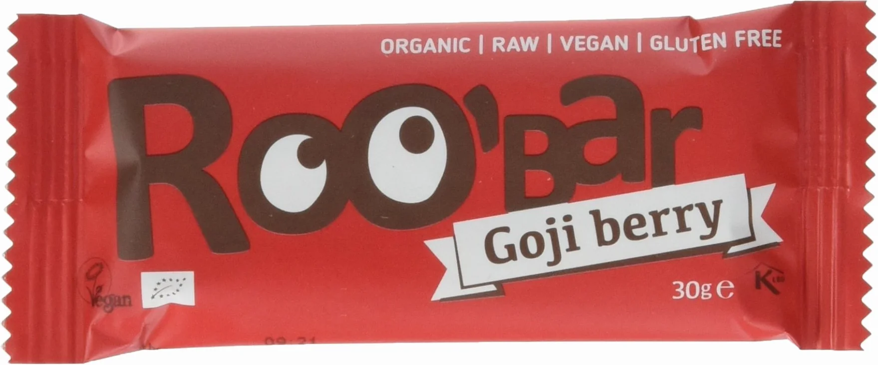 Roobar Barretta Cruda Bio Goji, 30 g