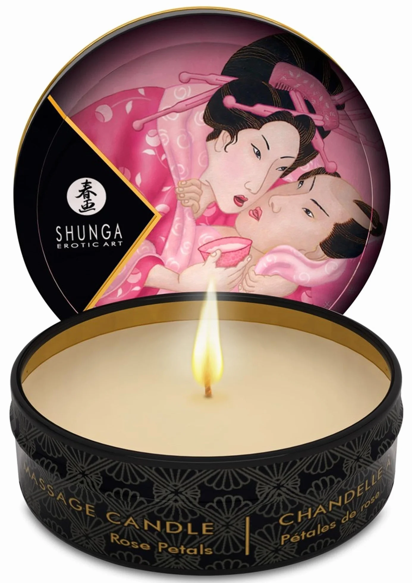 Shunga Massage Candle Rose Petal 6 x 30 ml