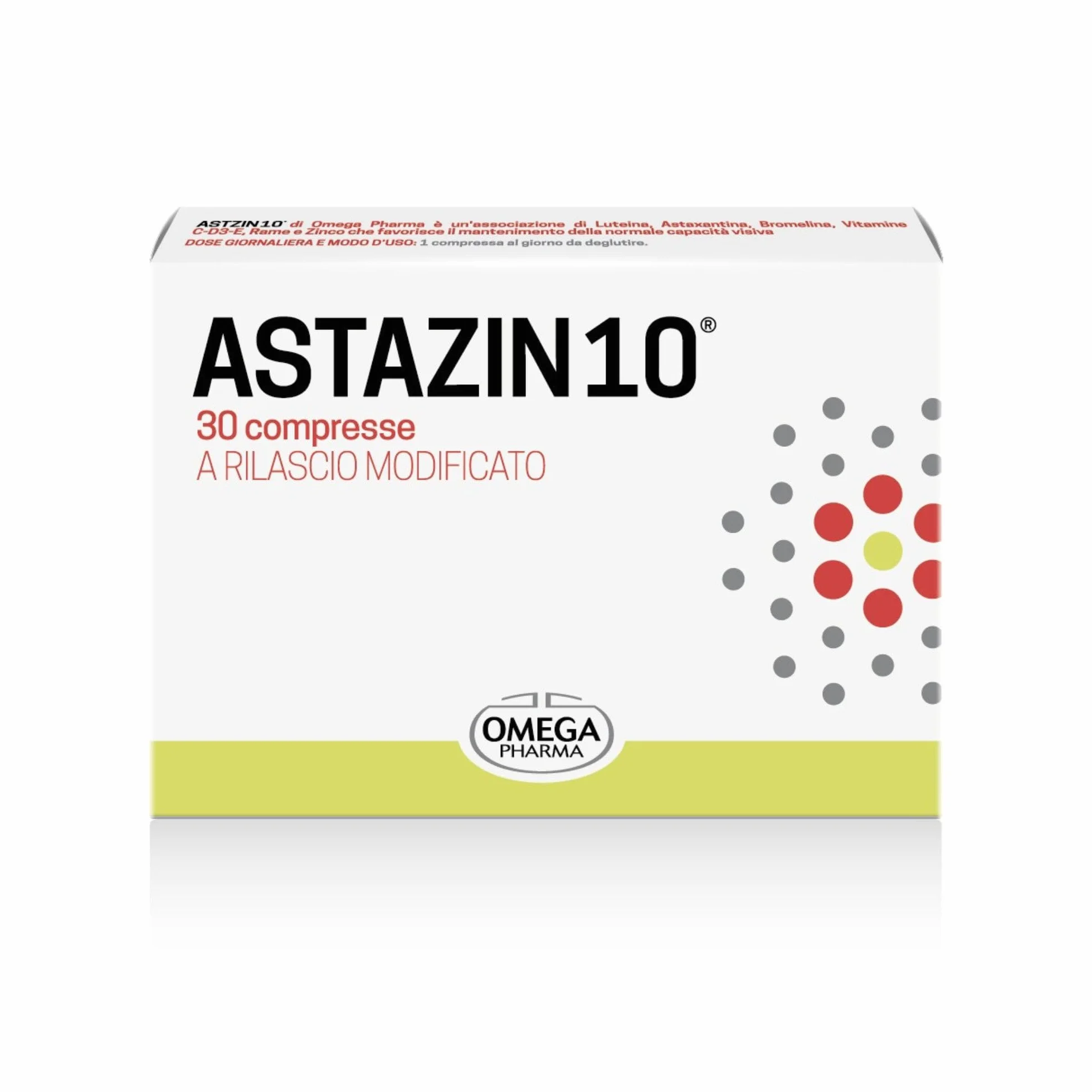 Omega Pharma Astazin10 Integratore Alimentare 30 Compresse Mantenimento Capacità Visiva