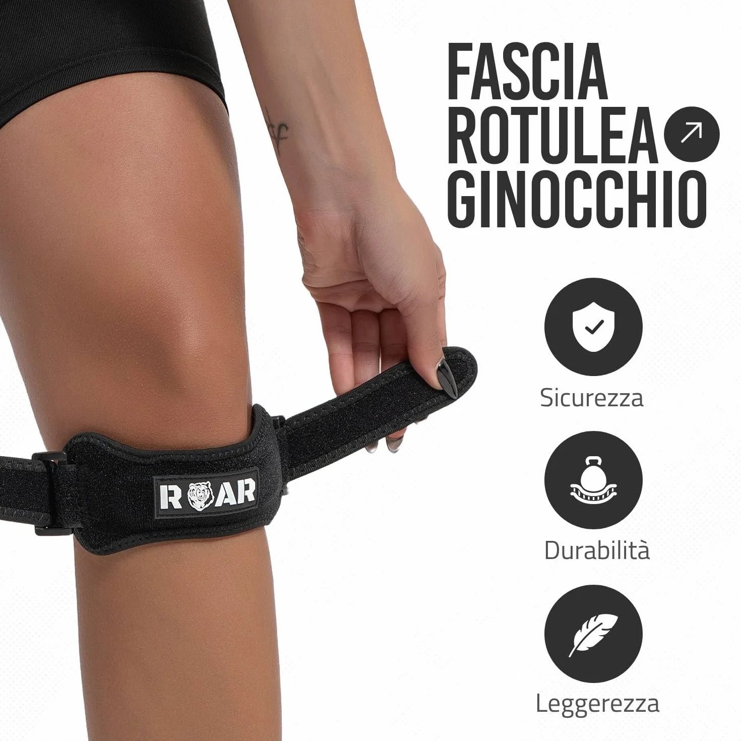 Tutore Ginocchio Rotula 2x Pack, Ginocchiera Rotulea per Menisco e Legamenti