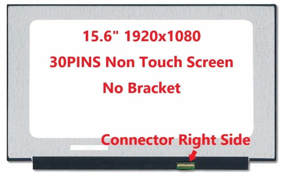 Nuovo schermo da 15,6" FHD 1920x1080 30 pin senza staffa adatto per NT156FHM-N61 V8.0 adatto anche per Acer Aspire 3 42, Aspire 3 A315-42G, Aspire 3 A315-54, Aspire 3 A315-55G, Aspire 3 A315-56