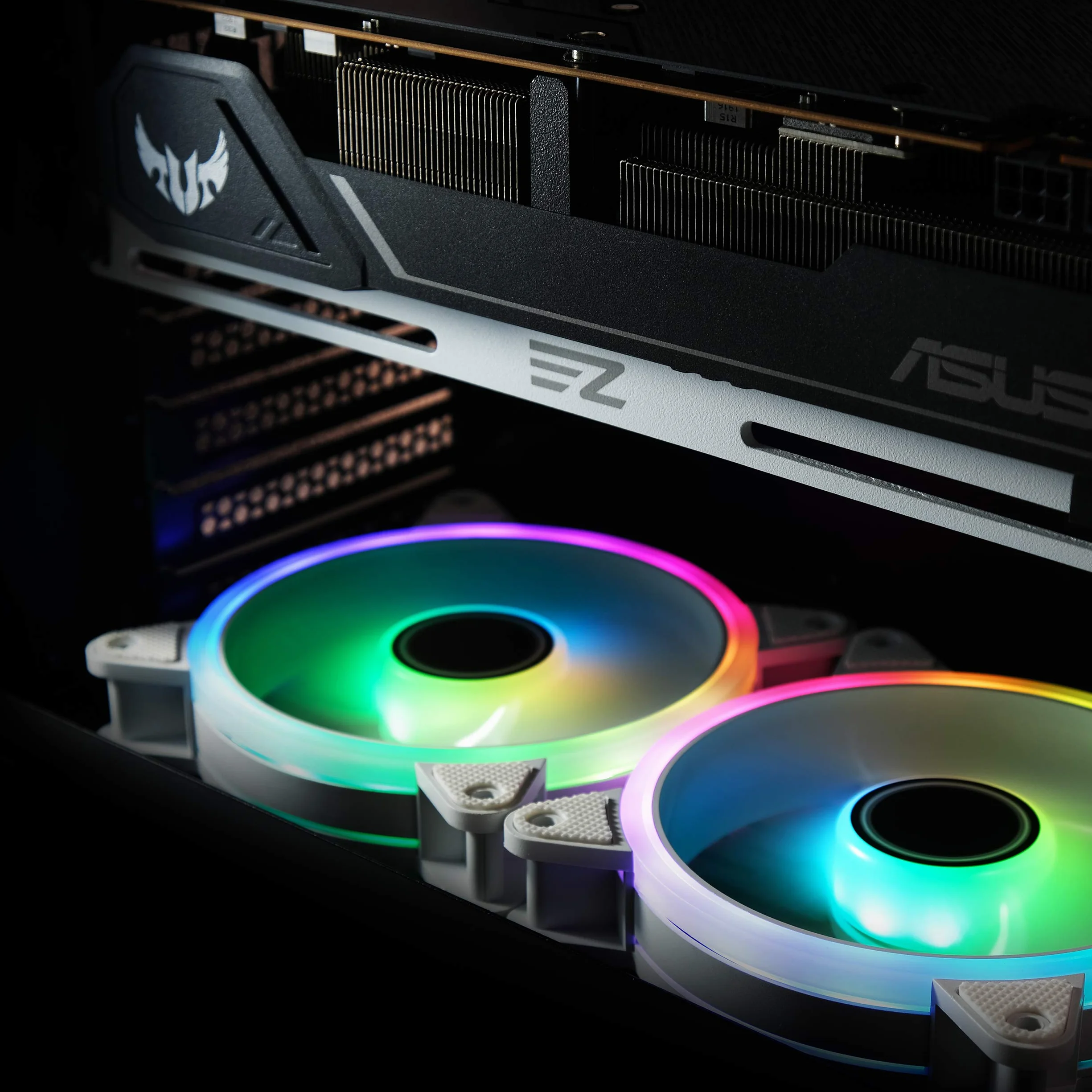 EZDIY-FAB Scheda Grafica Scheda Video per Supporti a Staffa GPU Supporto a Sfera/Custodia per Telaio, Alluminio Anodizzato in Alluminio, Carte Singole o Doppie-Bianca