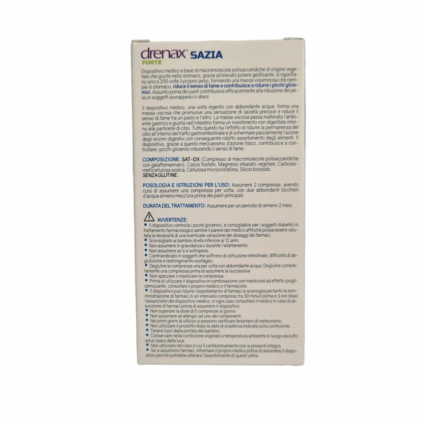 Drenax Forte Sazia Dispositivo Medico 45 Capsule Uso Orale Senza Glutine