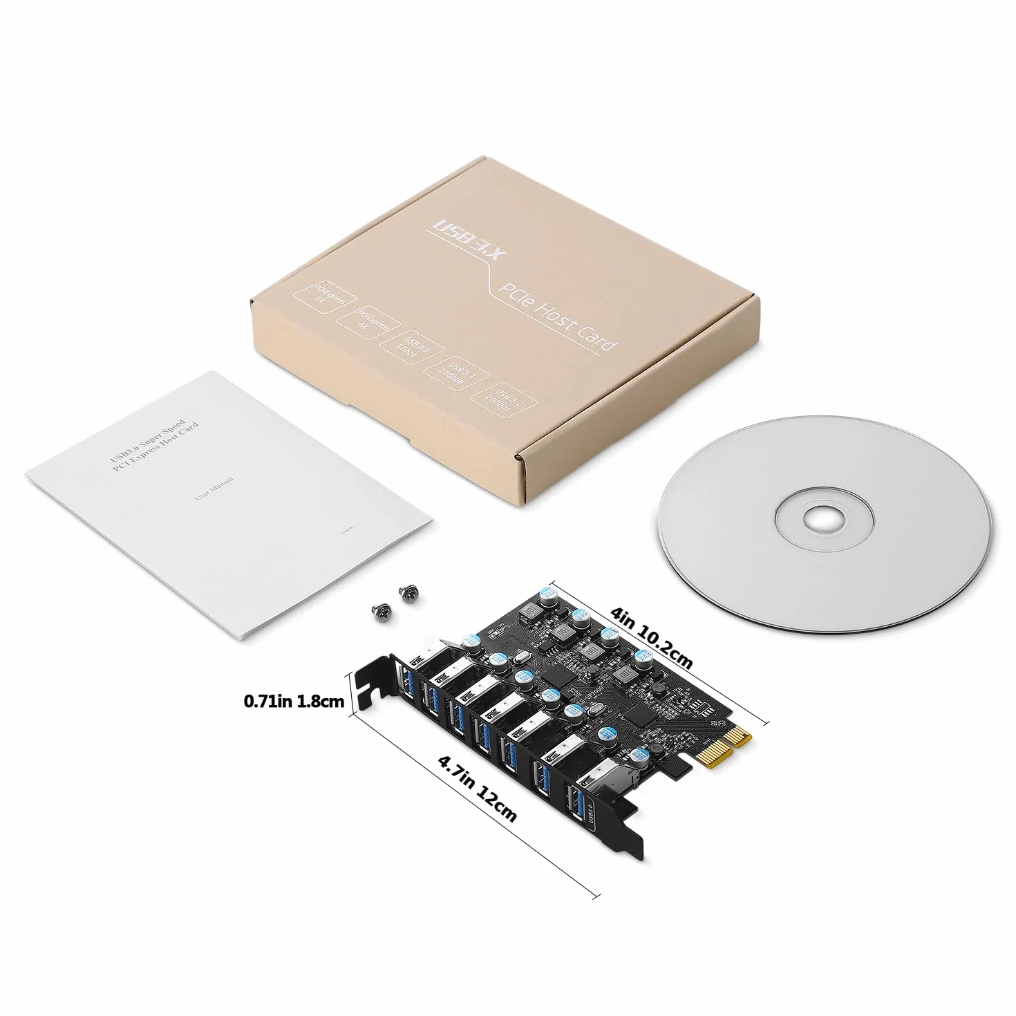 Scheda di espansione USB 3.0 PCIe a 7 porte, scheda di espansione PCI Express USB 5Gbps USB 3.0 PCI Express Hub interno convertitore USB3 per PC desktop Windows