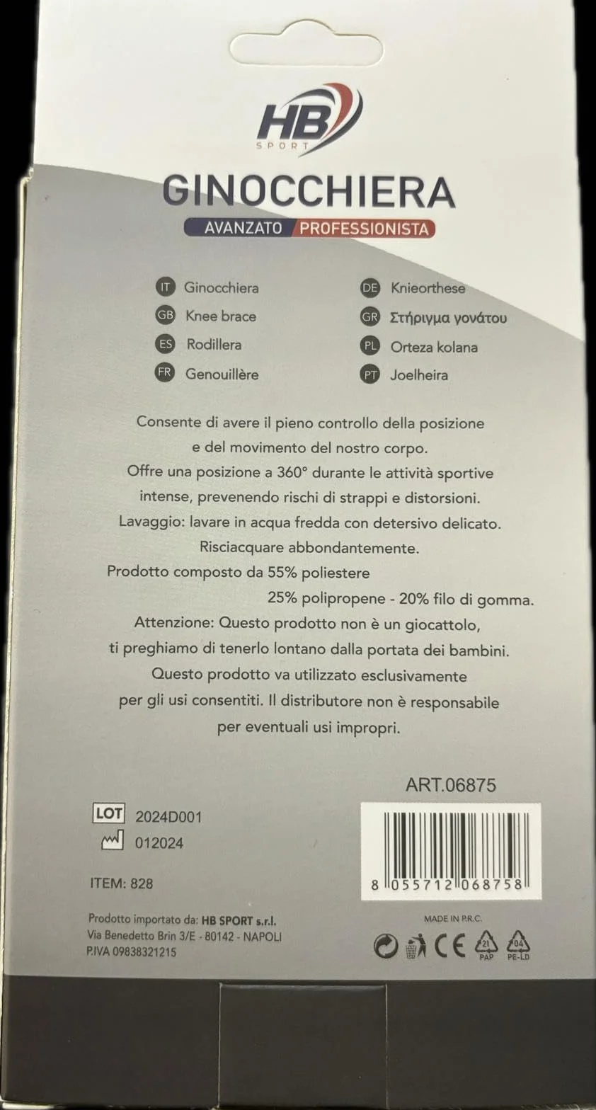 V&AMYA Ginocchiere elastiche alta compressione - tutore ginocchia legamenti rotula menisco