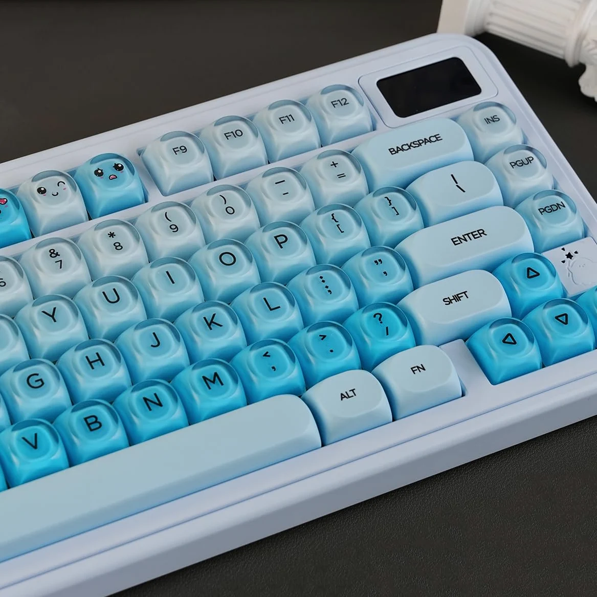 132 tasti MOA Profile Keycaps PBT Cherry Profile Blue Jelly Keycaps Set compatibile con tastiera Wooting 61/64/87/104/108 Cherry Mx Switch tastiere meccaniche
