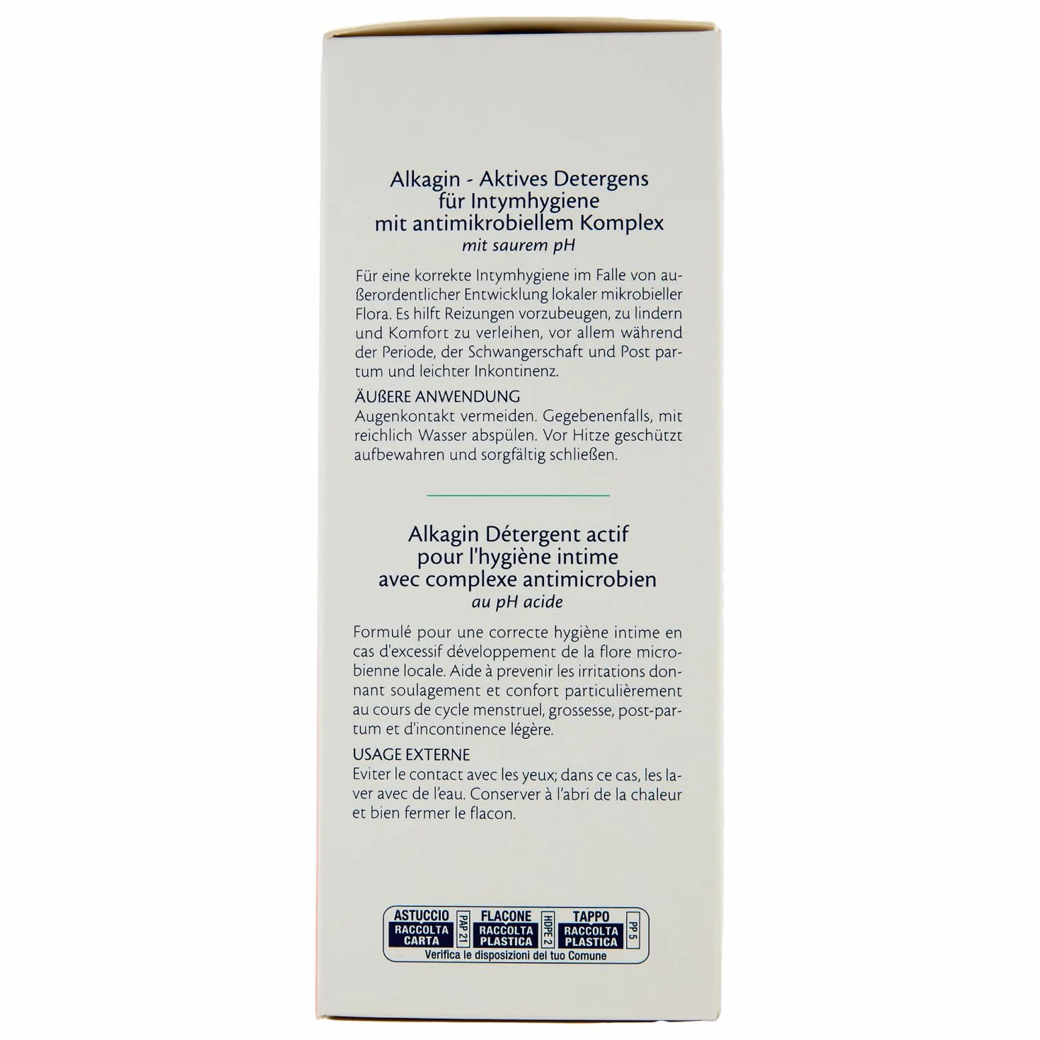 Alkagin Detergente Intimo Antimicrobico pH Acido 250ml