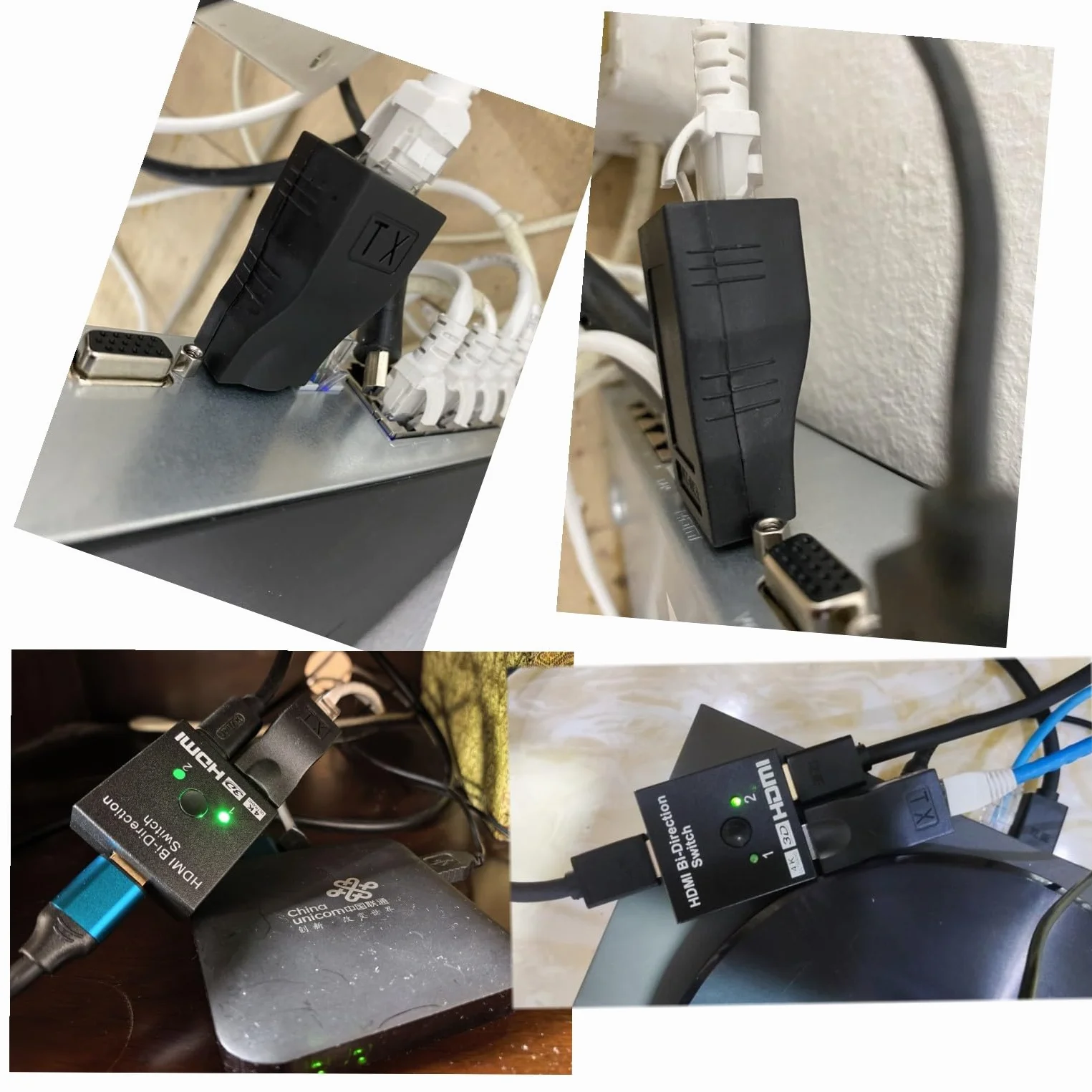 JZK 2 pezzi HDMI a RJ45 estensione fino a 25 m, cavo di rete HDMI-Ethernet 1080p Cat 5e/6 convertitore maschio-femmina ripetitore trasmettitore ricevitore adattatore per HDTV, PS4, STB, DVD