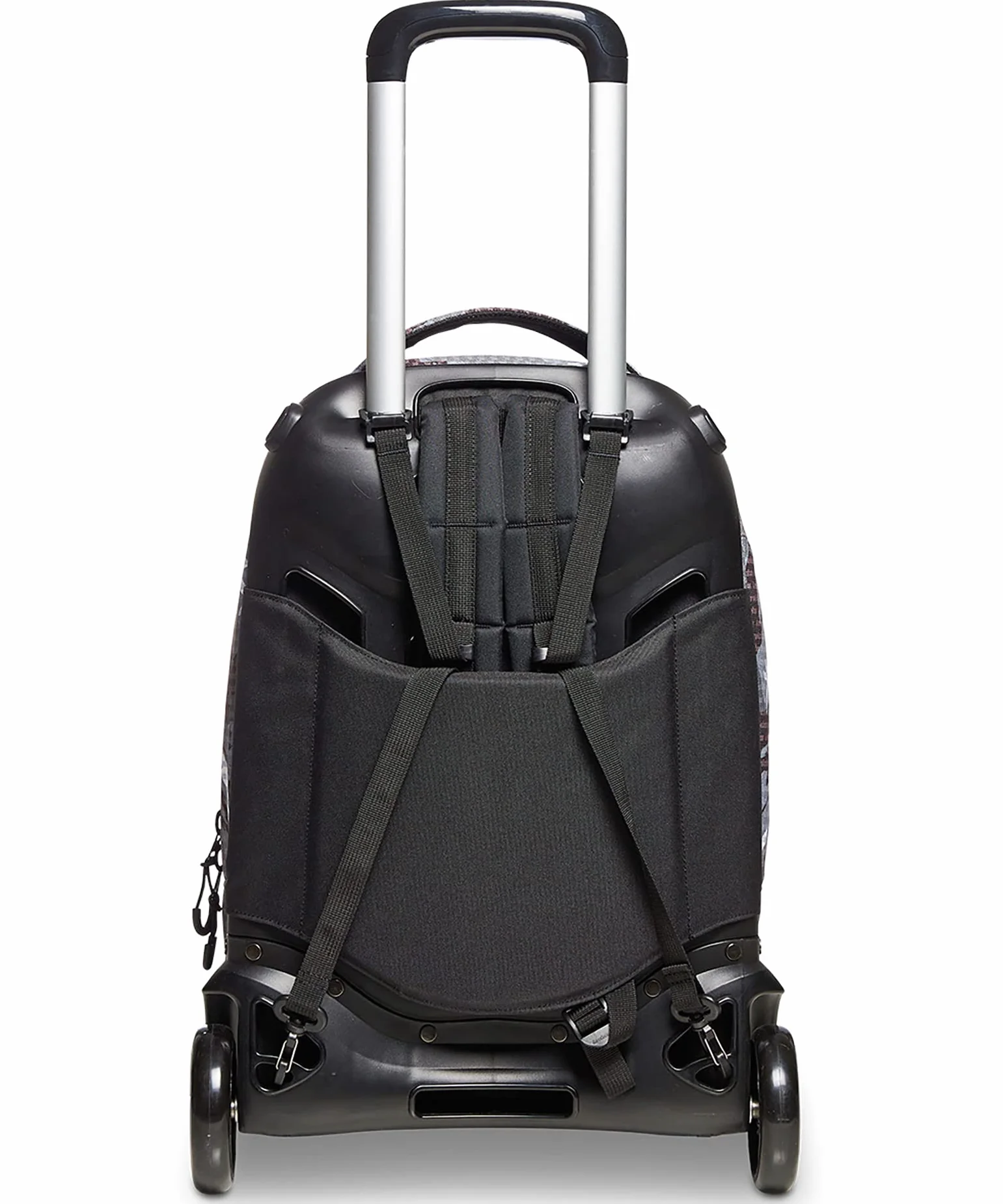 Invicta Trolley Scuola Sganciabile 3 in 1 Zaino con Carrello, Bianco Nero, Tasca PC