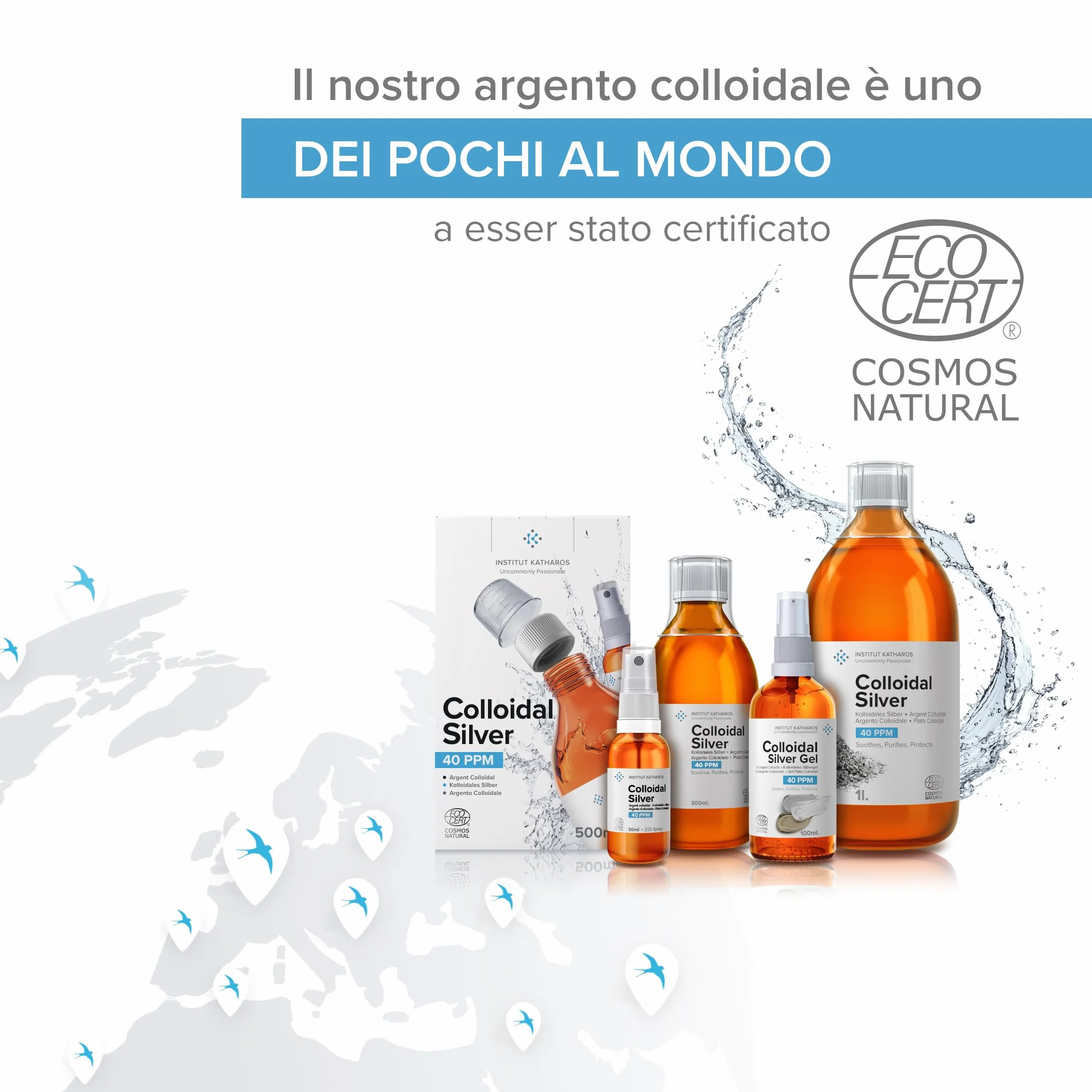 Argento colloidale premium 40 ppm 100 ml Formula concentrazione ottimale