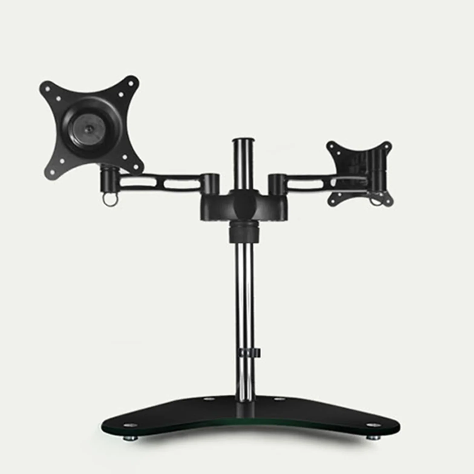 Supporto Doppio per Monitor, Supporto per Monitor Robusto E Completamente Regolabile per 2 Monitor, Struttura Resistente Compatibile con La Maggior Parte dei Monitor da 15 A 27 Pollici