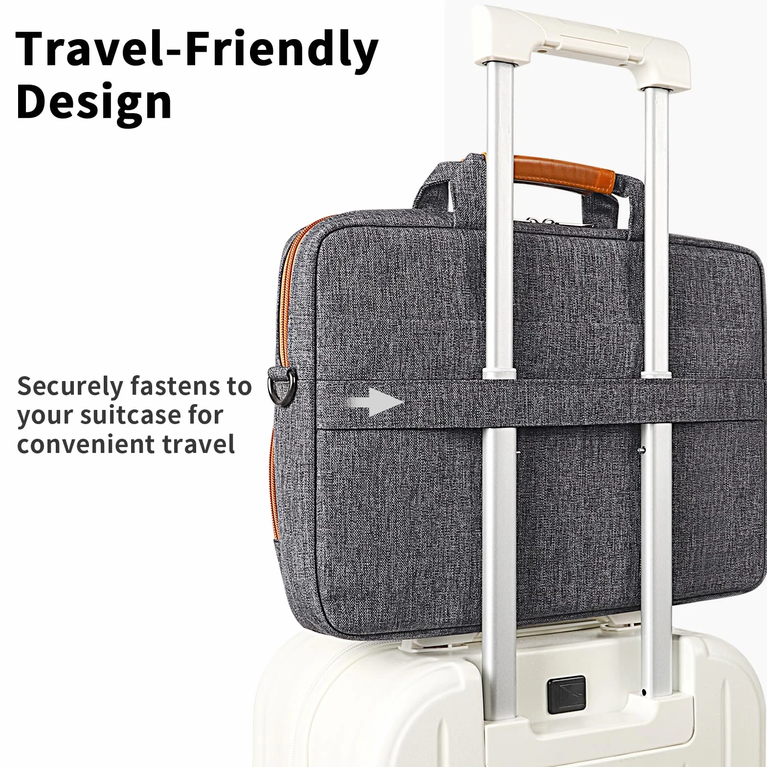 DOMISO Borsa per PC da 17 17,3 18 Pollici, Messenger Resistente all'Acqua con Tracolla, Compatibile con 17-18" Portatili e Notebook da Gaming/Dell/Lenovo/Acer/HP/MSI/ASUS, Grigio Scuro