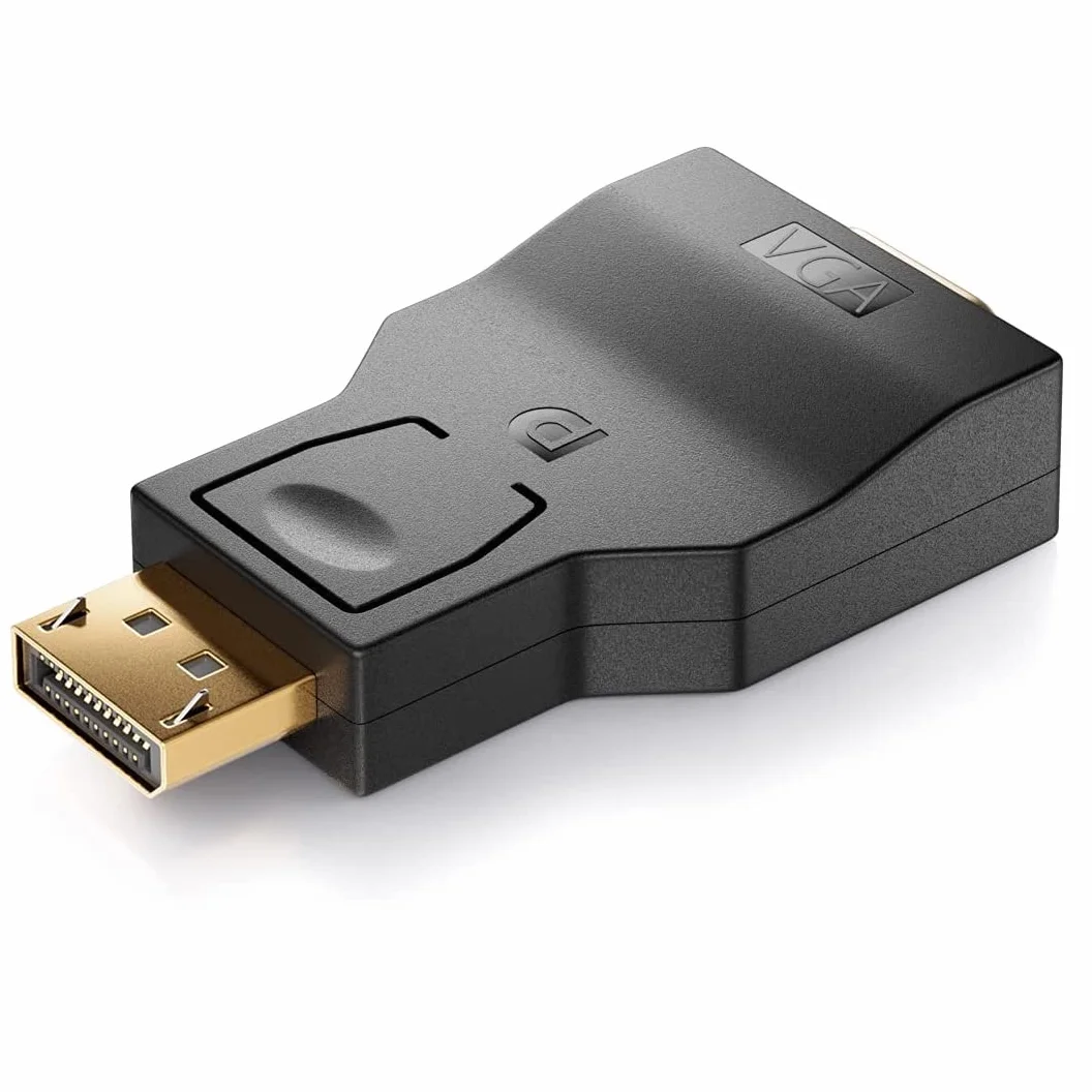 deleyCON Adattatore da DisplayPort a VGA - Cavo Adattatore da DP DisplayPort-Maschio a VGA-Femmina Contatti Placcati in oro per TV Proiettore Computer Laptop Notebook