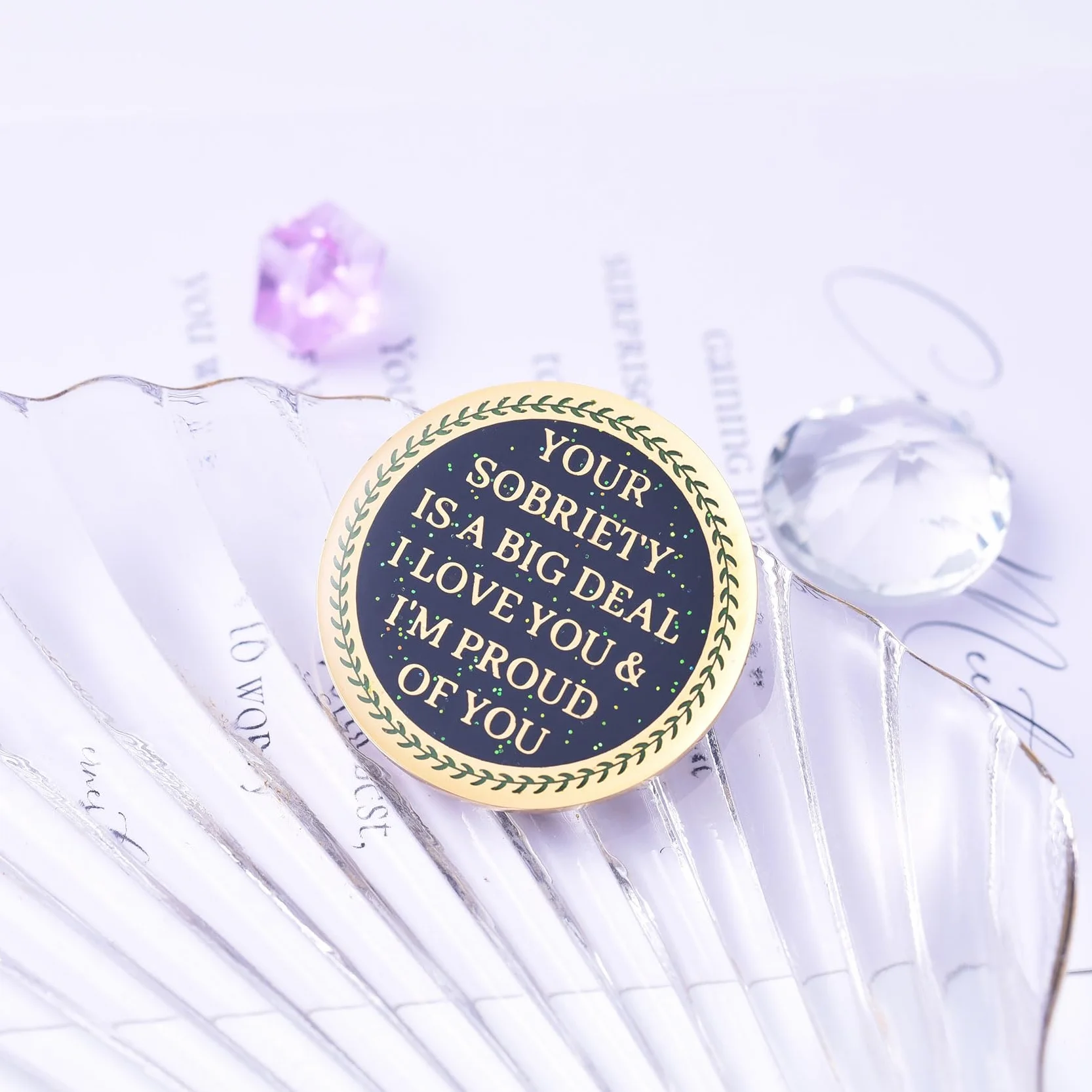 Moneta Sobriety Coin AA Chip Medaglione Albero della Vita Monete Recupero 30 Giorni Token Sobrietà Regali Uomini Donne Alcolisti Anonimi