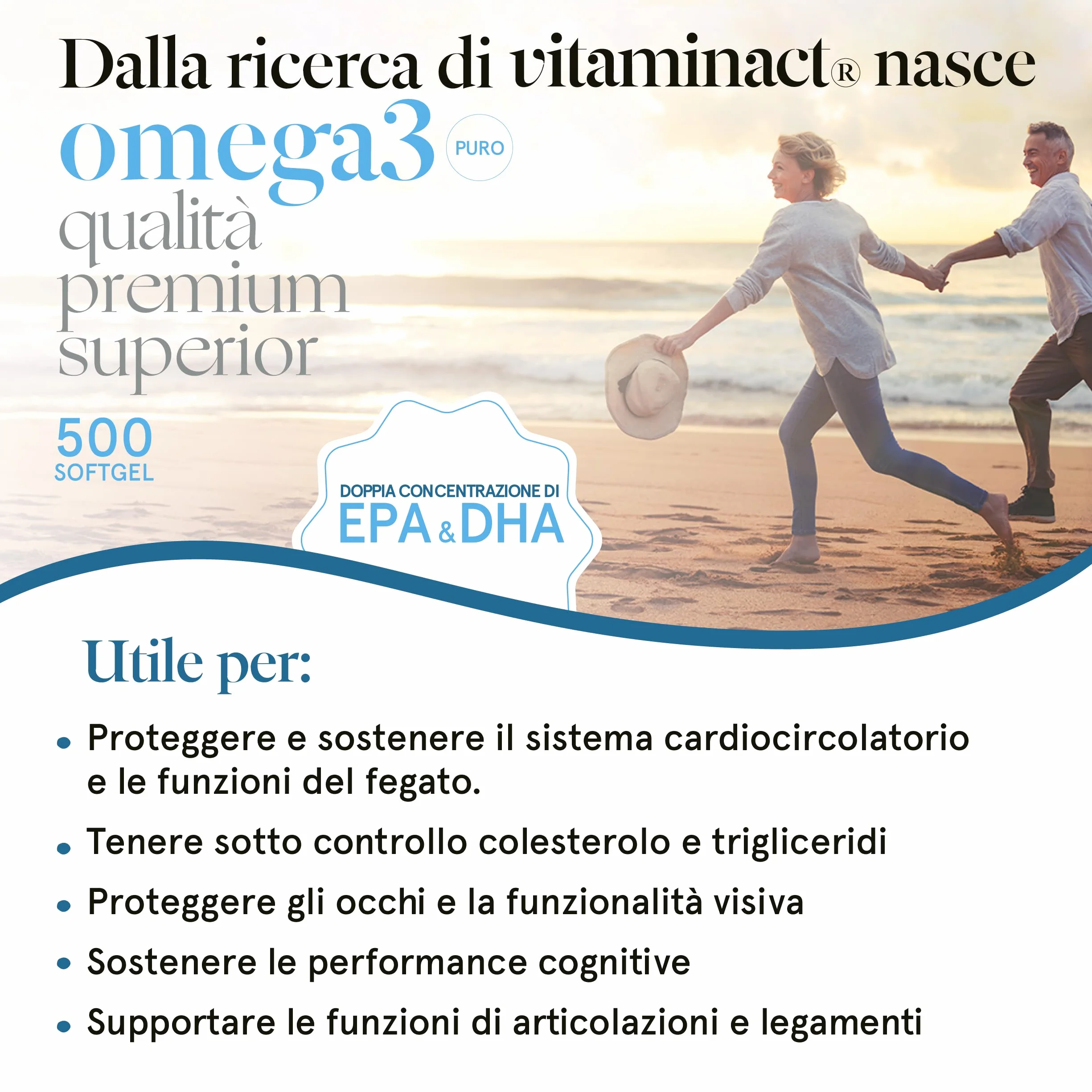 Omega 3 Capsule 2000mg Olio di Pesce Trigliceride 600mg EPA DHA Vitamina E