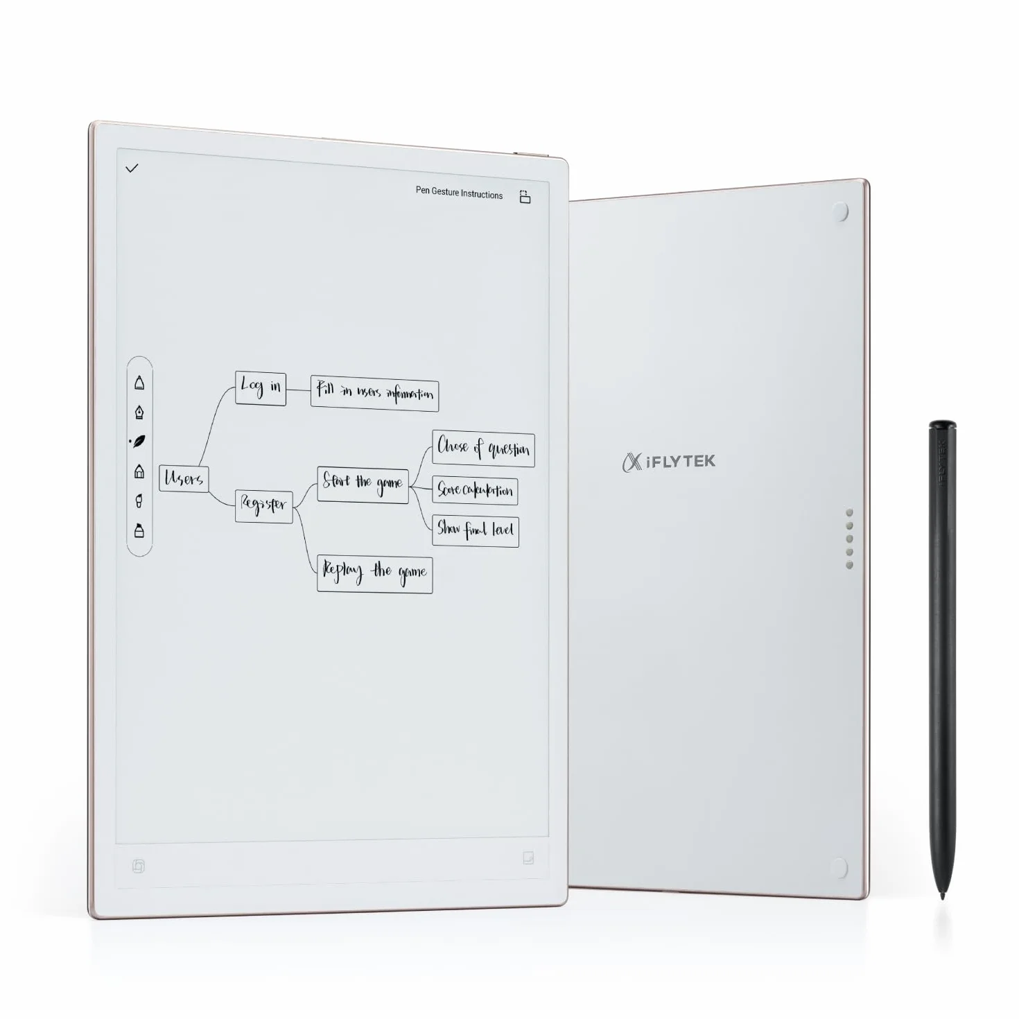 iFLYTEK AINOTE 2 Smart E-Ink Tablet 10,7" Blocco note digitale con Riepilogo Trascrizione Traduzione Riunioni AI Latenza Scrittura <20 ms Batteria 7 Giorni