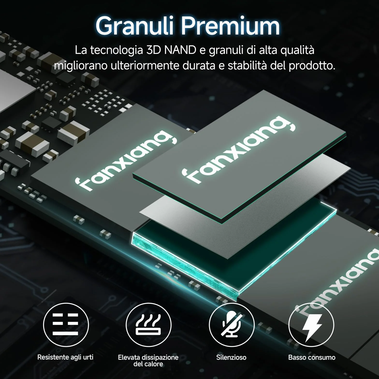 fanxiang SSD NVMe 256GB M.2 PCIe Gen3x4 2280 SSD Interno 256GB, Fino a 3000MB/s in Lettura, Compatibile con Laptops, PC, Computer Desktop (S500 Pro)