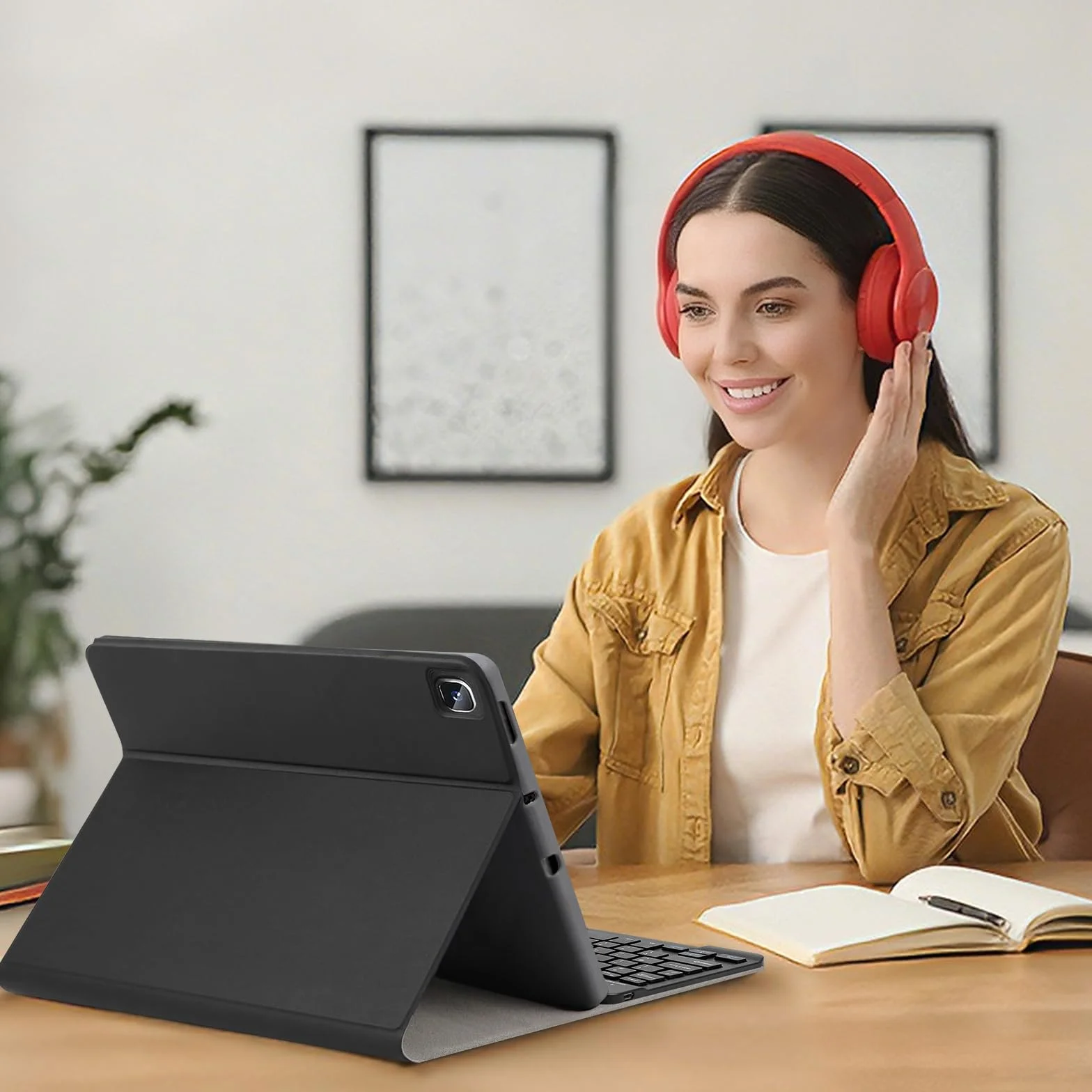 Custodia con Tastiera per Samsung Galaxy Tab S6 Lite 10.4" 2024/2022/2020,Slim Cover con Rimovibile Magnetica Bluetooth Tastiera [Layout Italiano] per Samsung S6 Lite SM-P613/P619/P620/P625