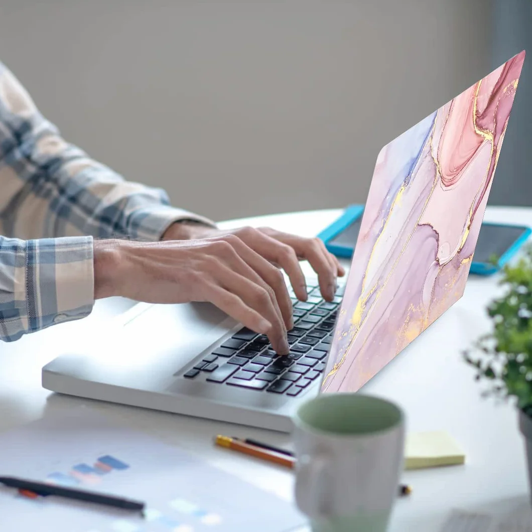 Adesivo per laptop da 13", 13,3", 14", 15,4", 15,6", 15,6 pollici, in vinile, per PC (marmo)