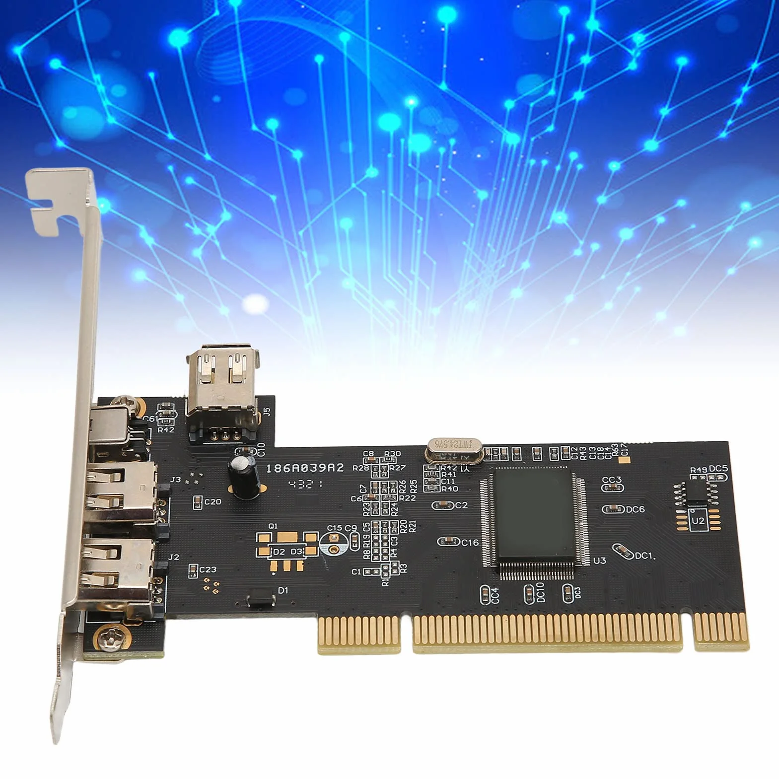 Zunate Scheda Controller Adattatore PCI Express a IEEE Esterno, 7 Porte Scheda Firewire 1394 Adattatore Ethernet PCI Compatibile con Win 98SE, per Me, 2000, XP, Vista, Win 7, Win 8, 32 Bit, 64 Bit