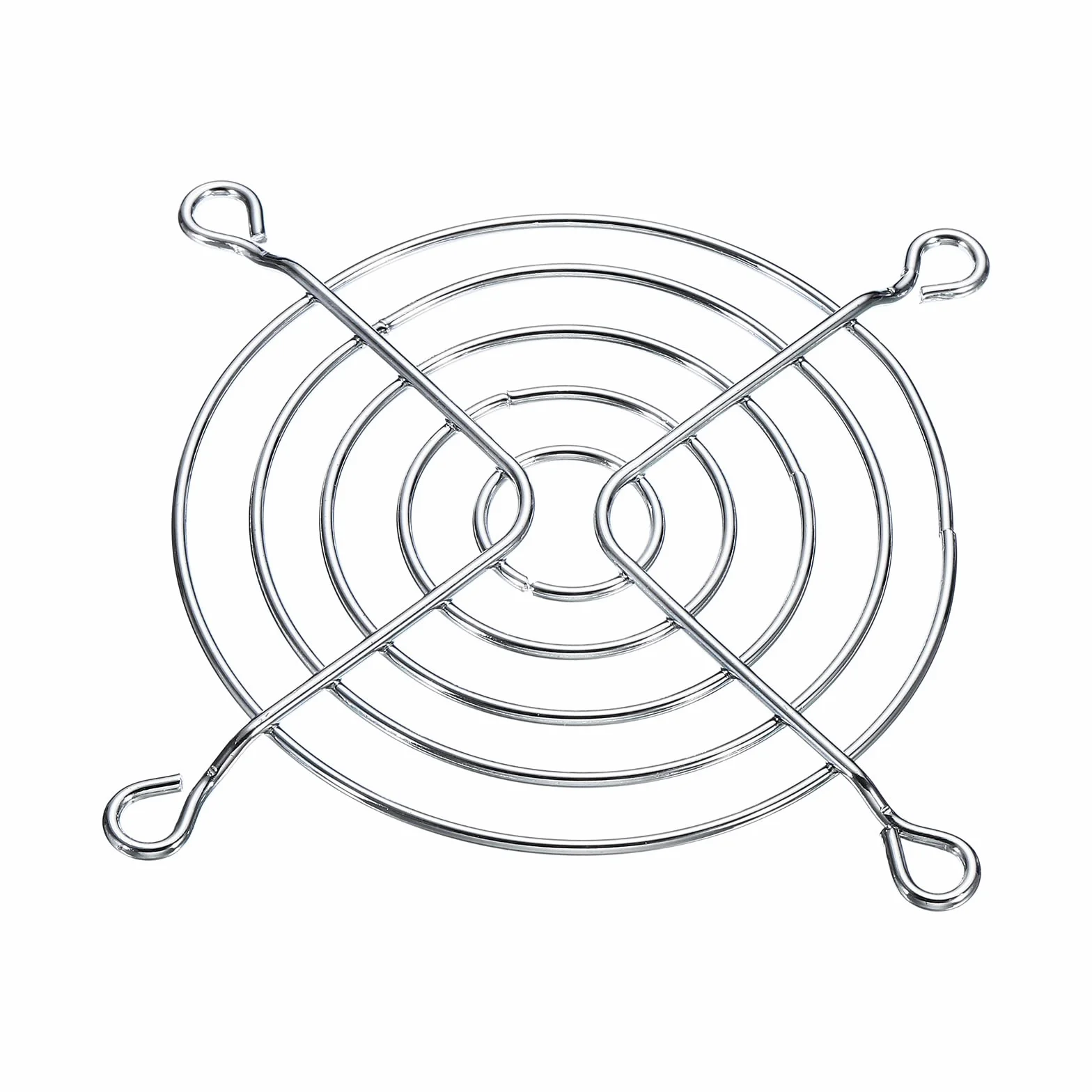 PATIKIL 4pz Griglia per Ventola Dito, 80mm, Metallo, Argento, Compatibile con Computer Desktop e Altri Dispositivi